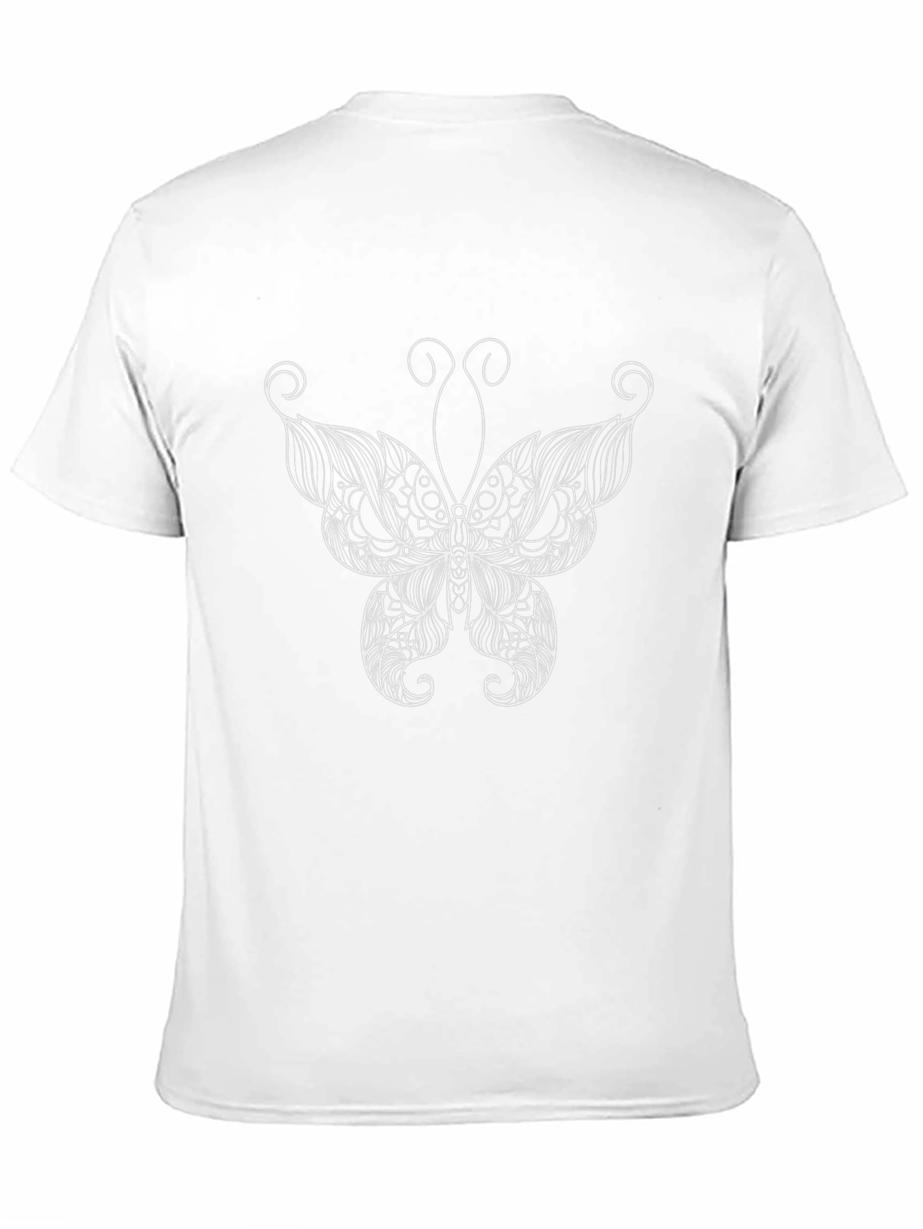 Black Tee with Butterfly Graphic