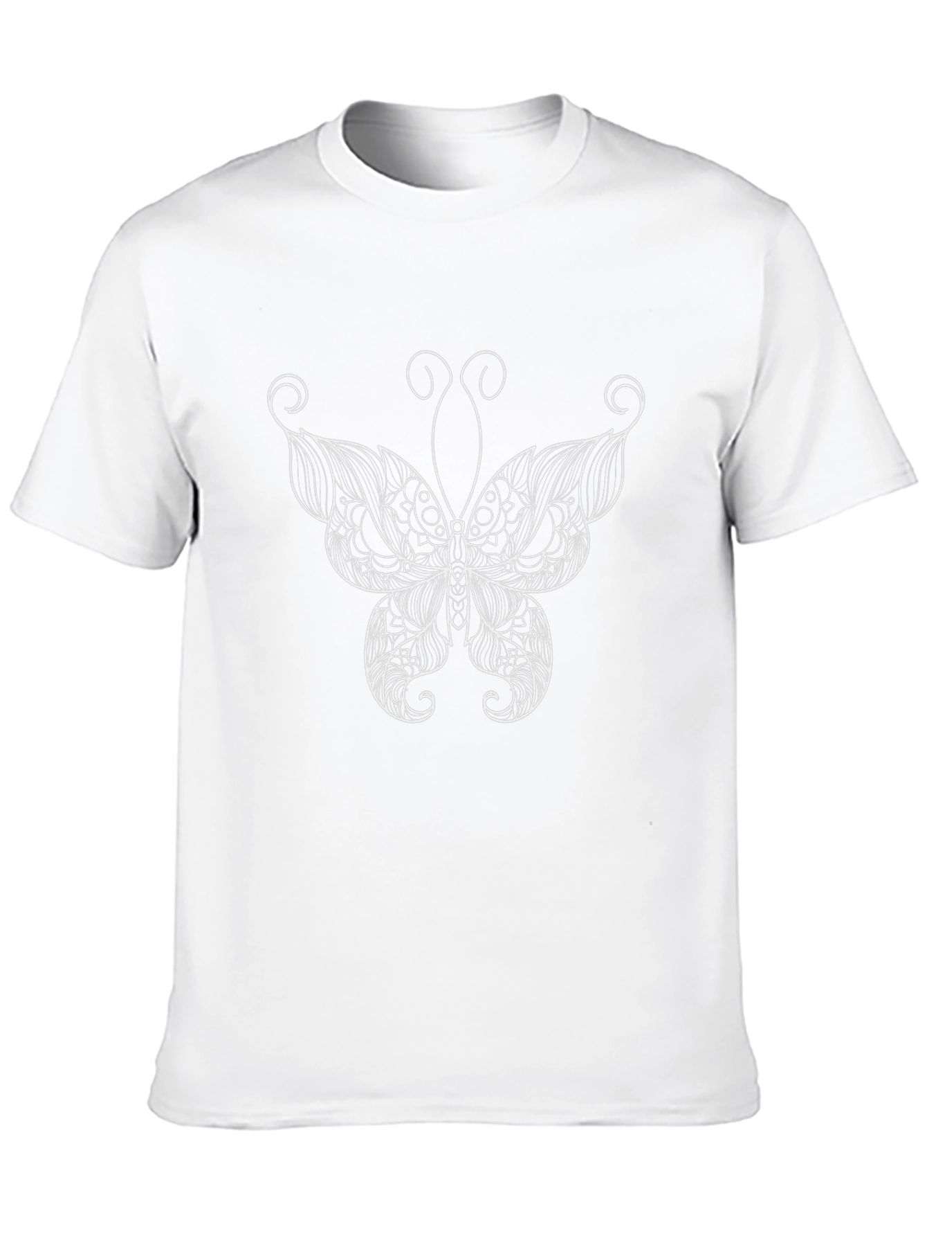 Black Tee with Butterfly Graphic