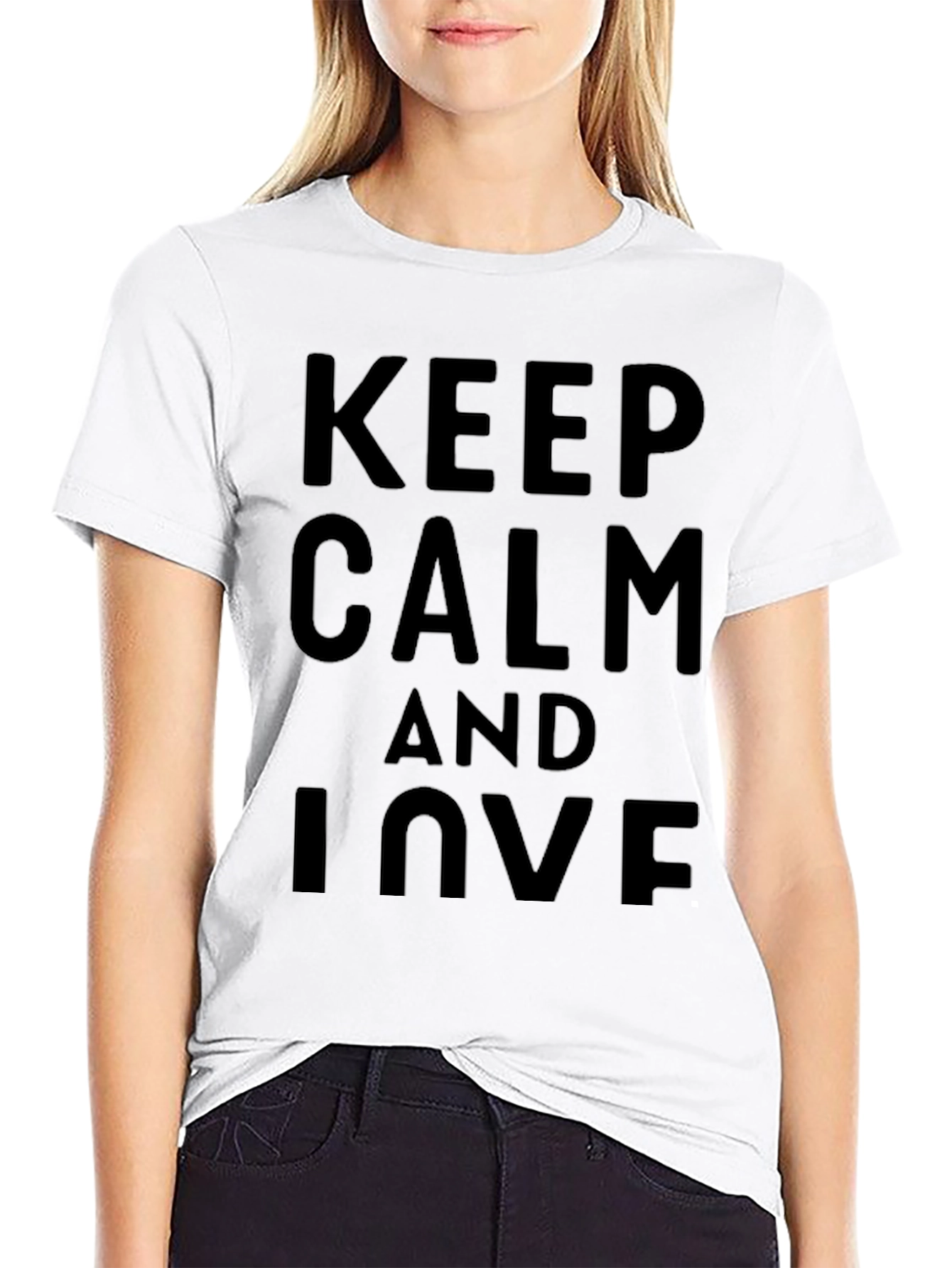 Keep Calm and Love Black T-Shirt