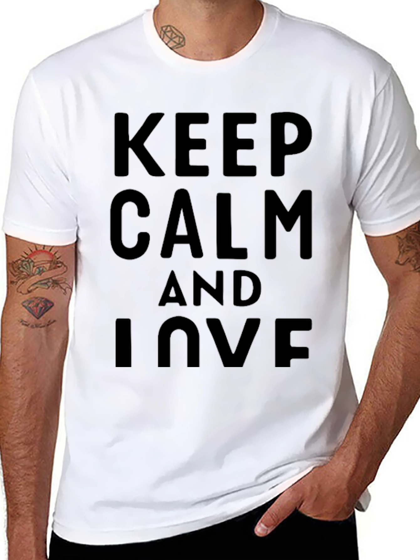 Keep Calm and Love Black T-Shirt