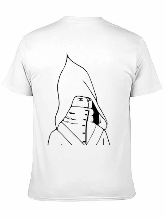 Hooded Figure Graphic Tee - Black