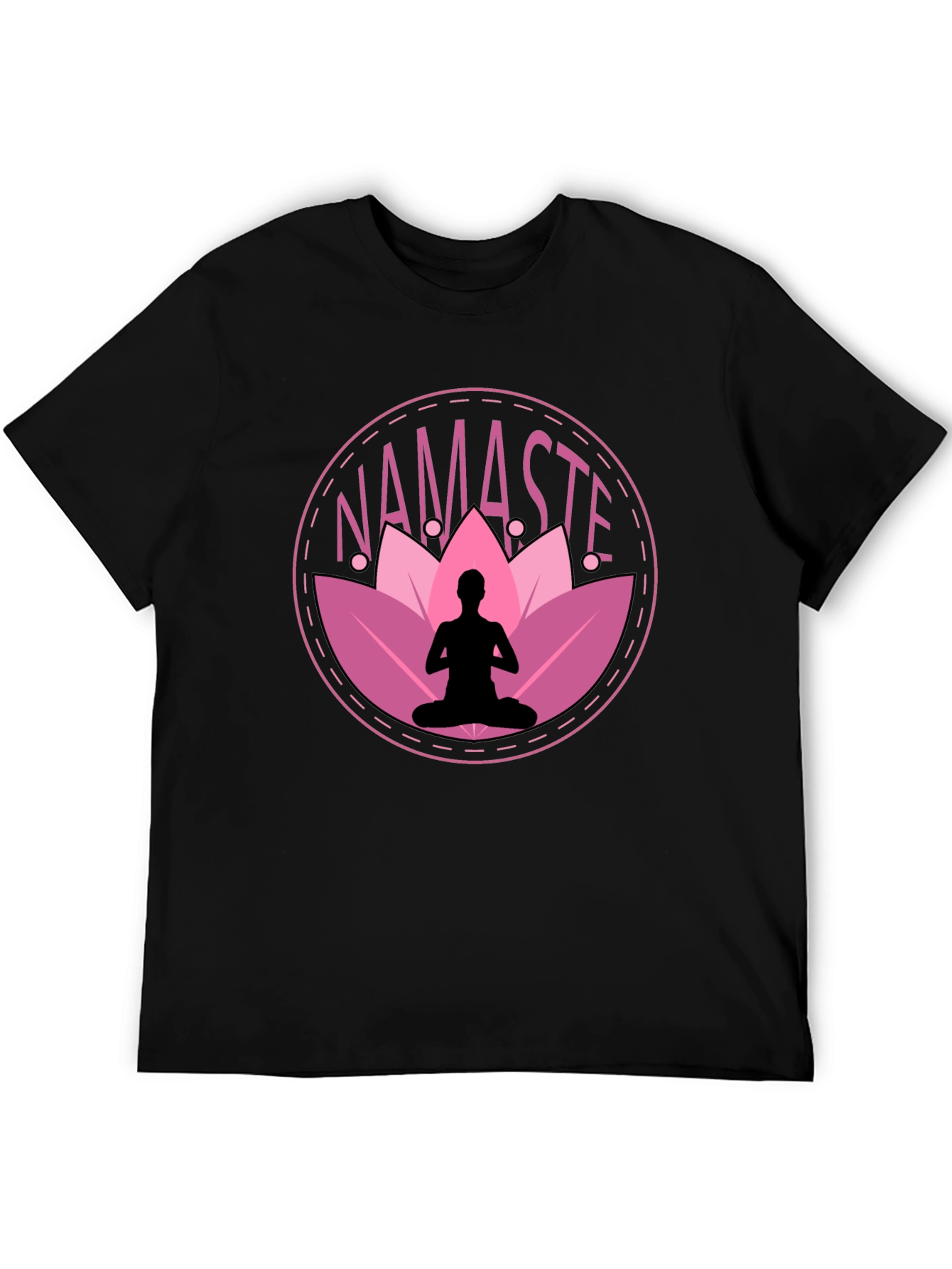 Namaste Yoga T-Shirt - Meditating Lotus Design