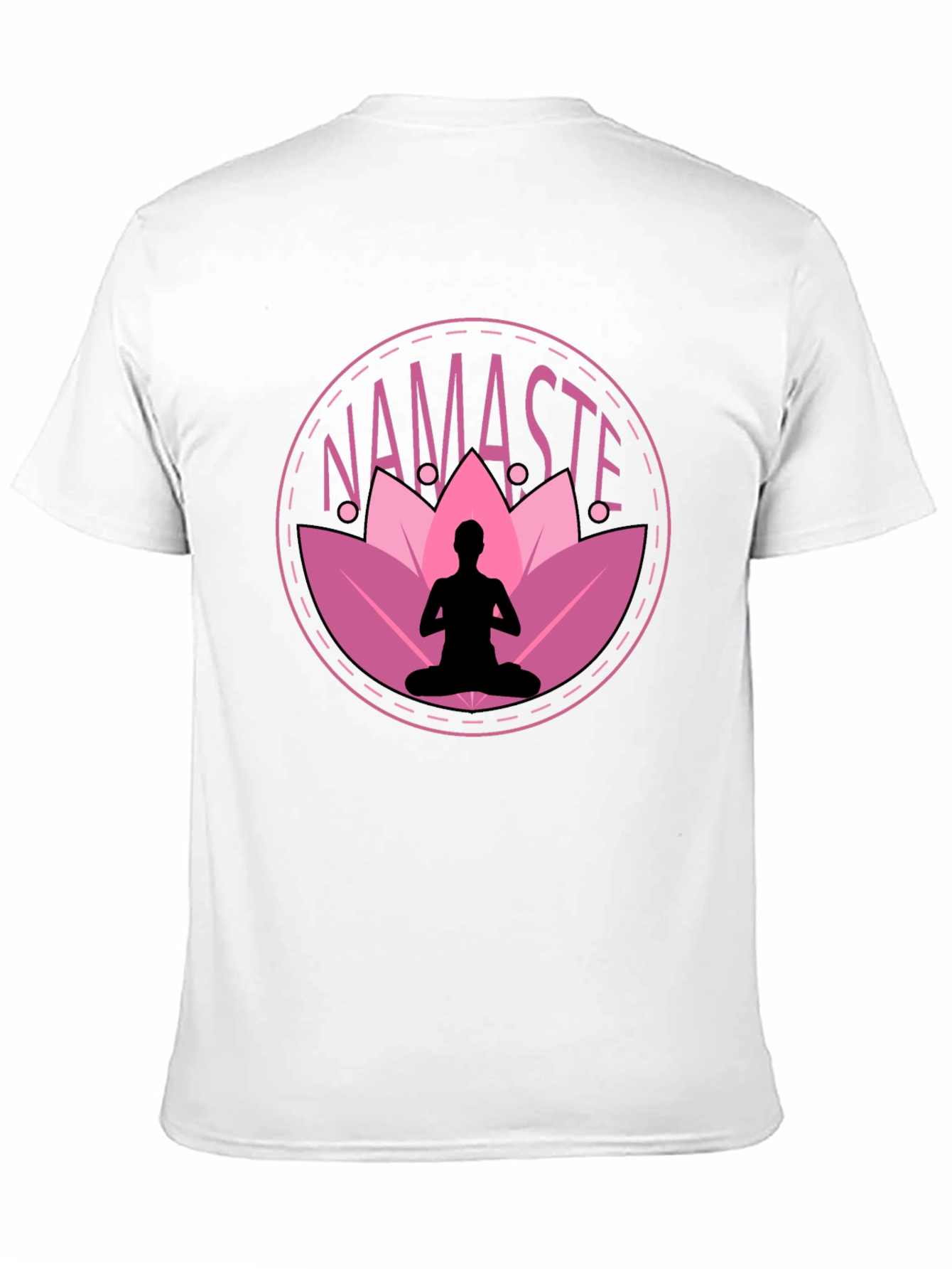 Namaste Yoga T-Shirt - Meditating Lotus Design