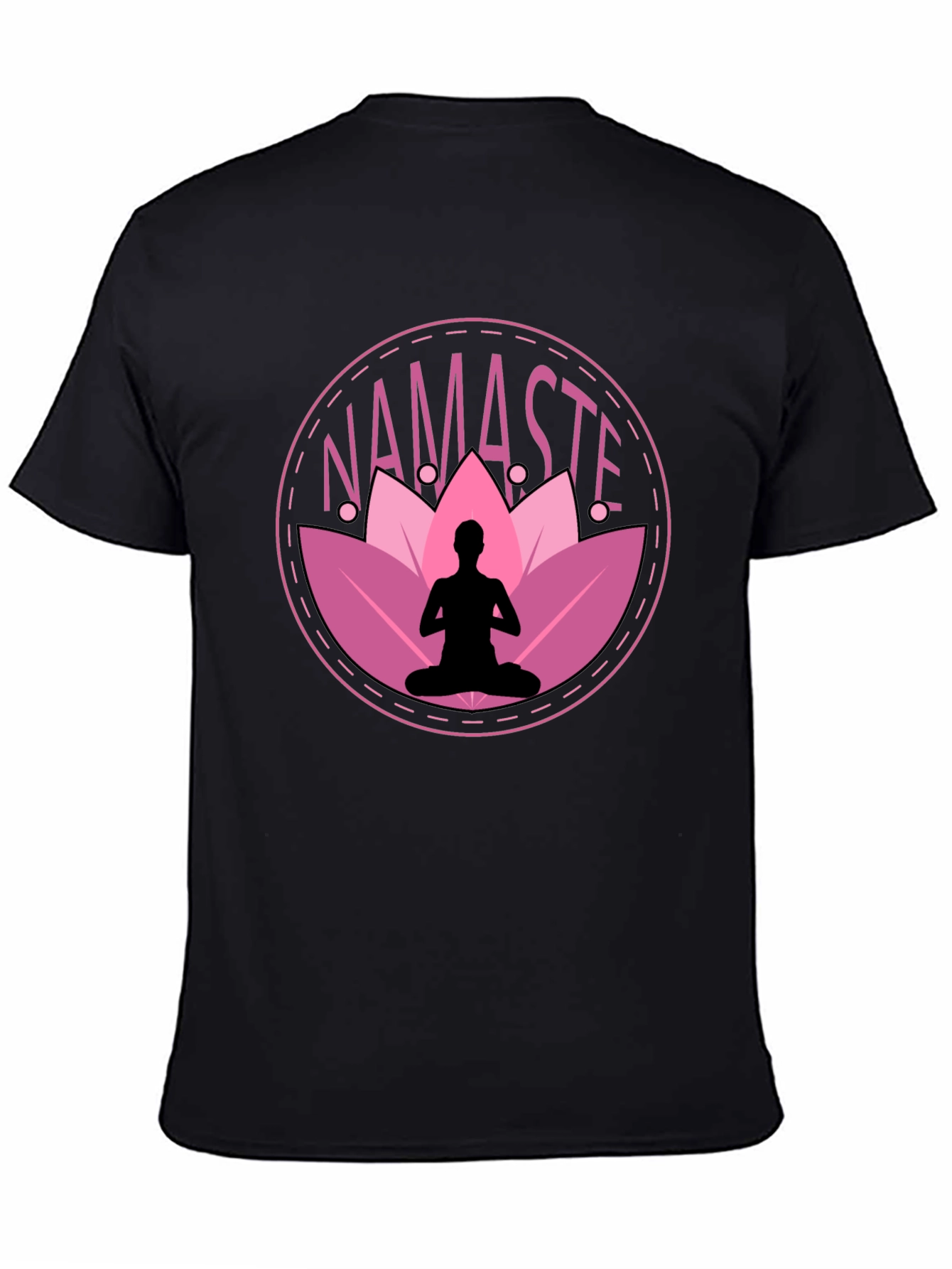 Namaste Yoga T-Shirt - Meditating Lotus Design