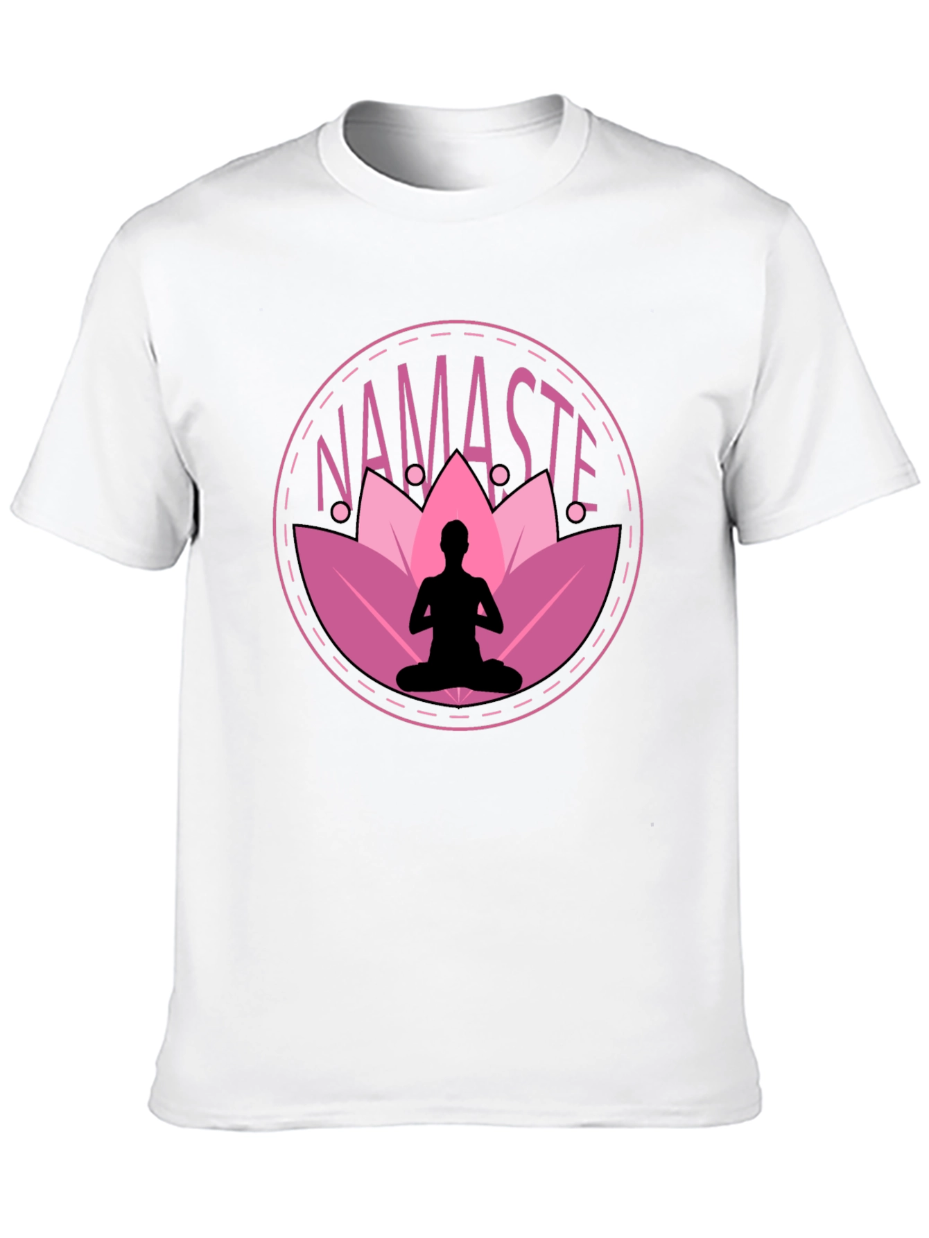 Namaste Yoga T-Shirt - Meditating Lotus Design