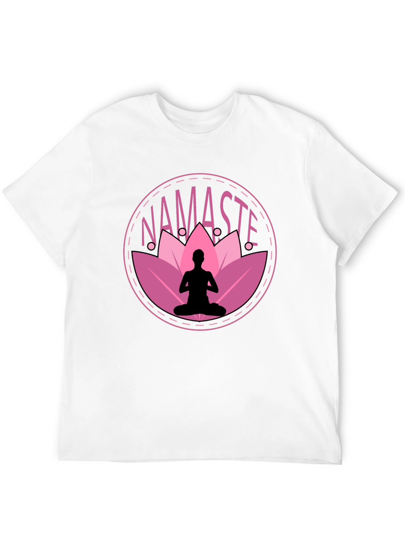 Namaste Yoga T-Shirt - Meditating Lotus Design