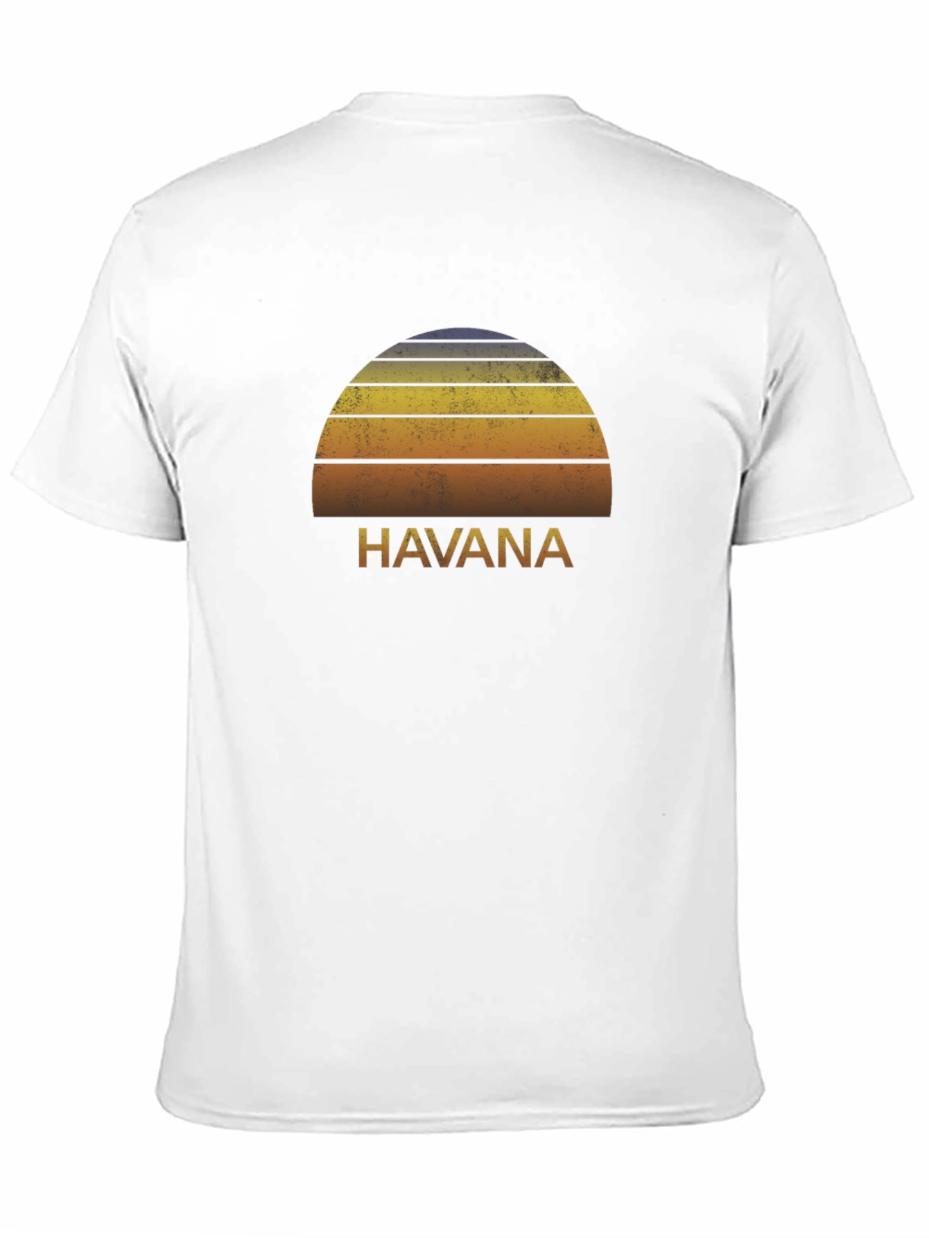Havana Sunset Retro Graphic Tee - Black T-Shirt