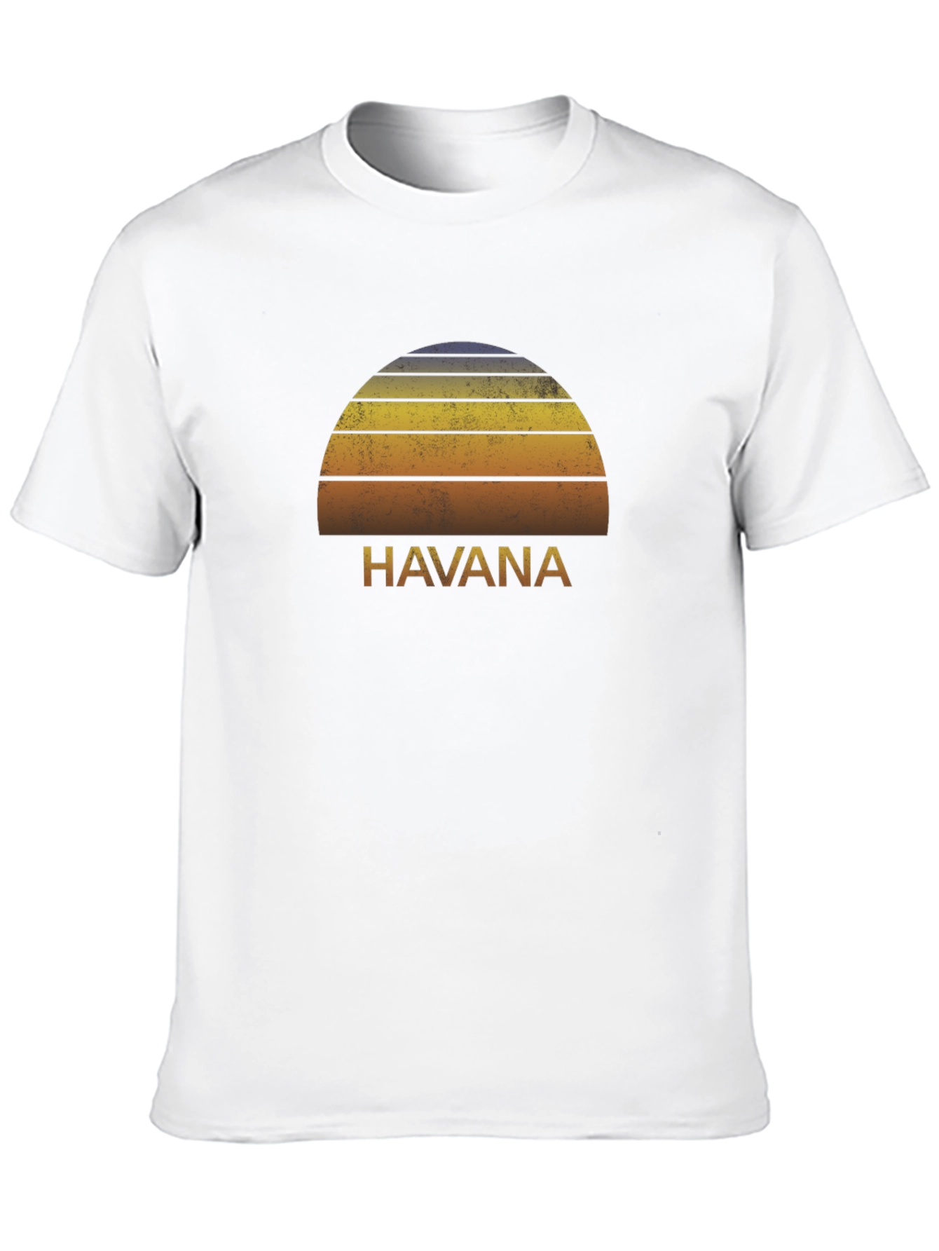 Havana Sunset Retro Graphic Tee - Black T-Shirt