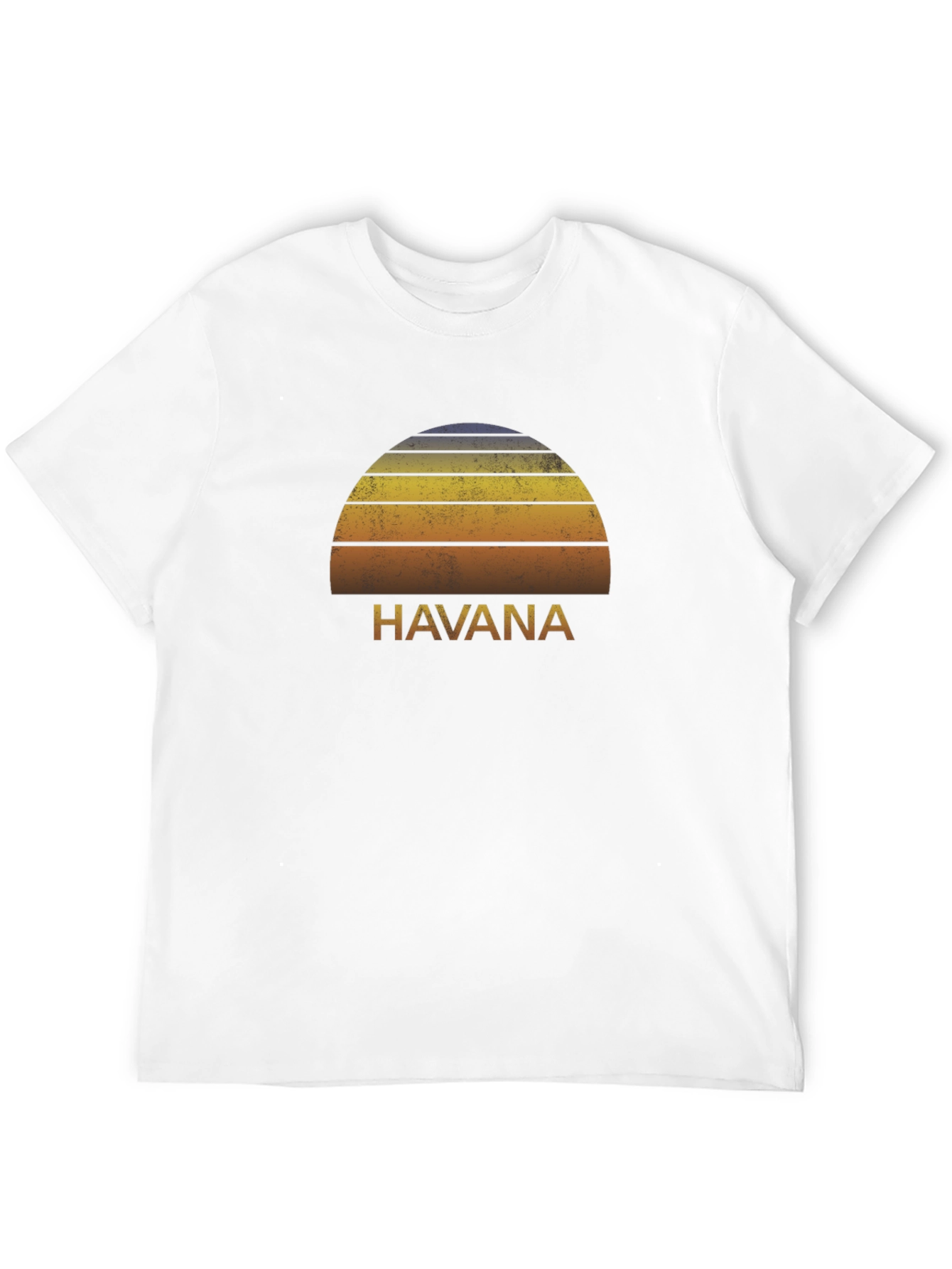 Havana Sunset Retro Graphic Tee - Black T-Shirt