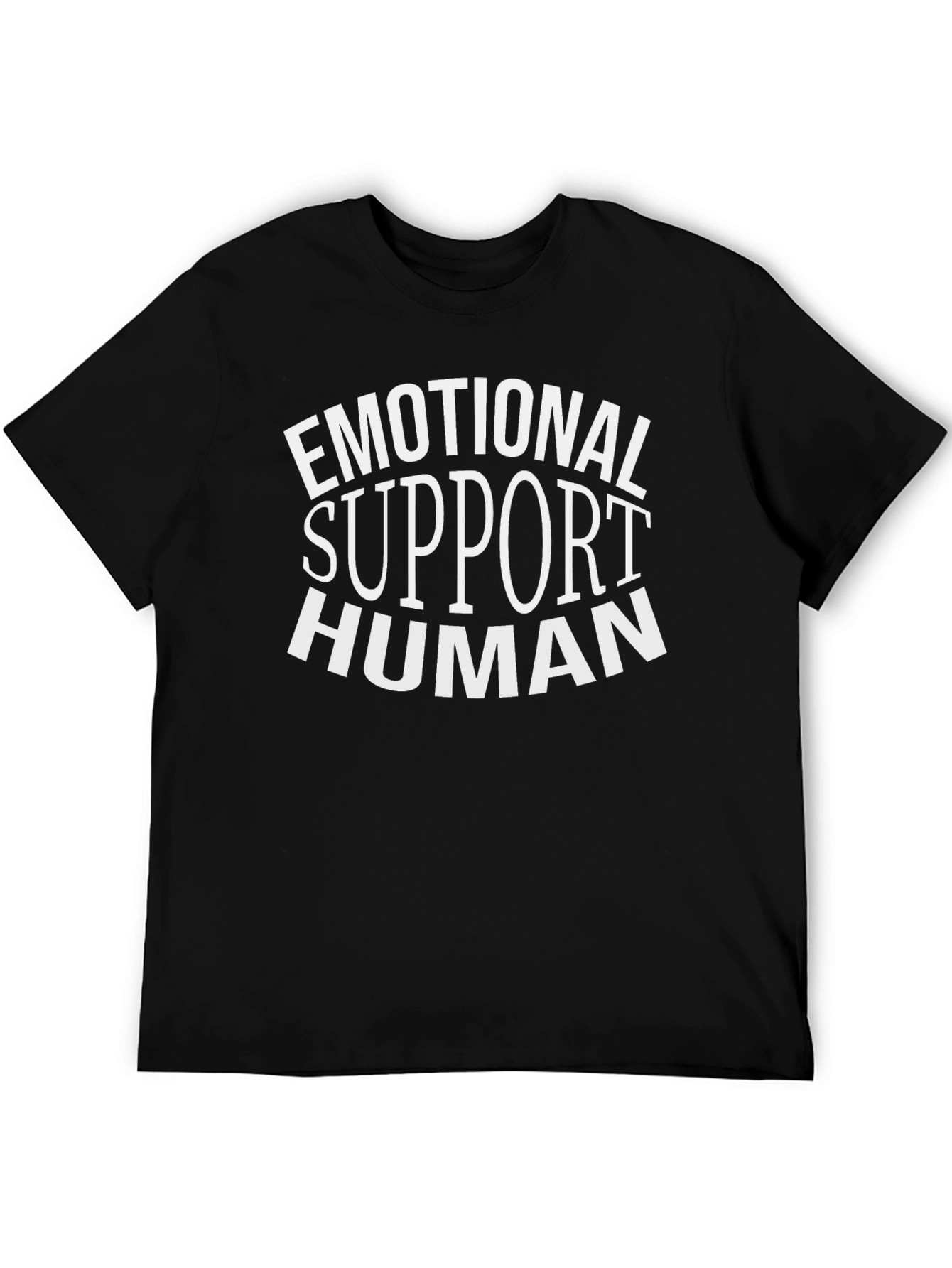 Emotional Support Human T-Shirt - Black Cotton Tee