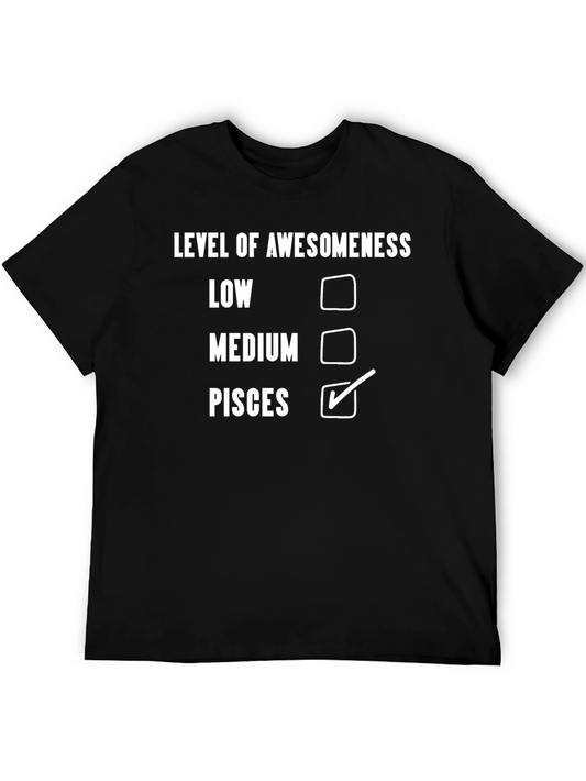 Pisces Level of Awesomeness Graphic Tee