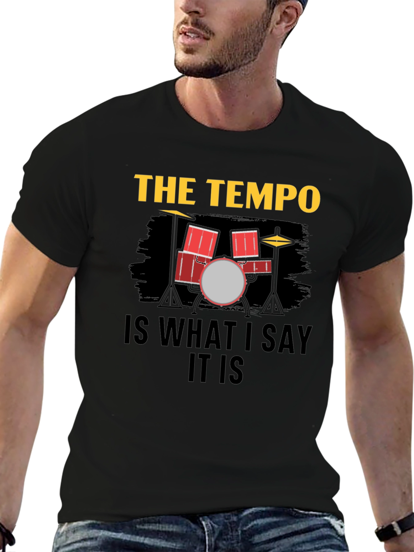 Drummers Tempo Graphic Tee - Music Lovers T-Shirt