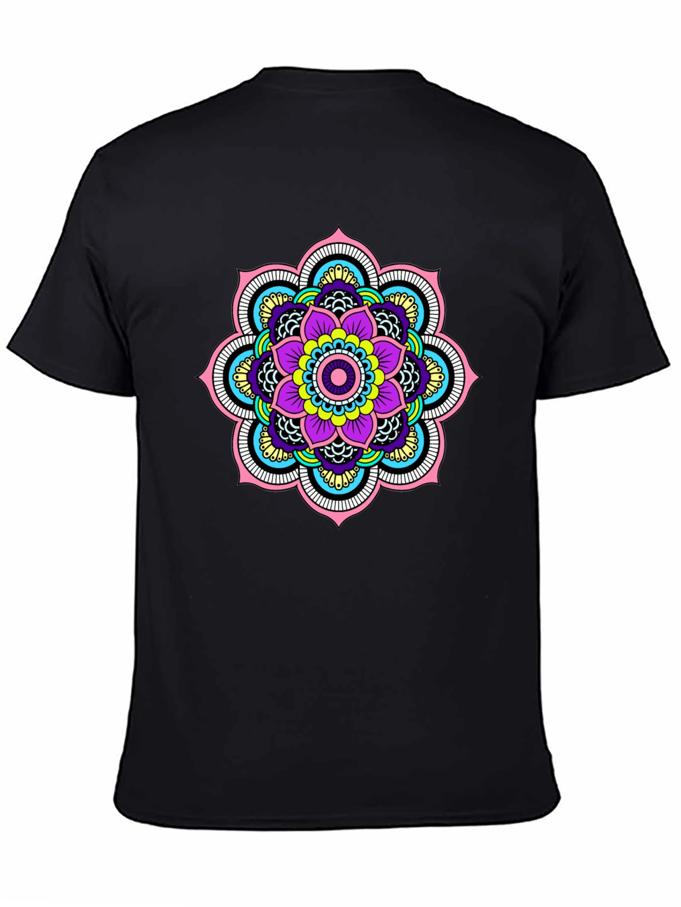 Mandala Design Black T-Shirt