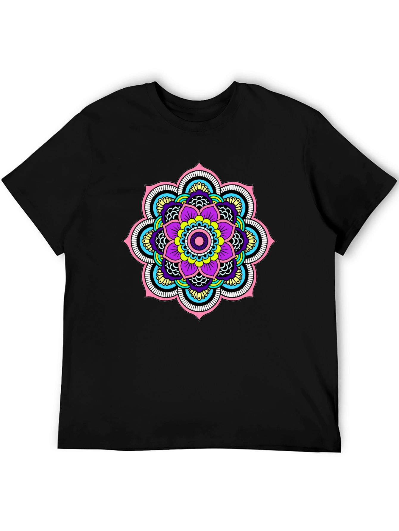 Mandala Design Black T-Shirt