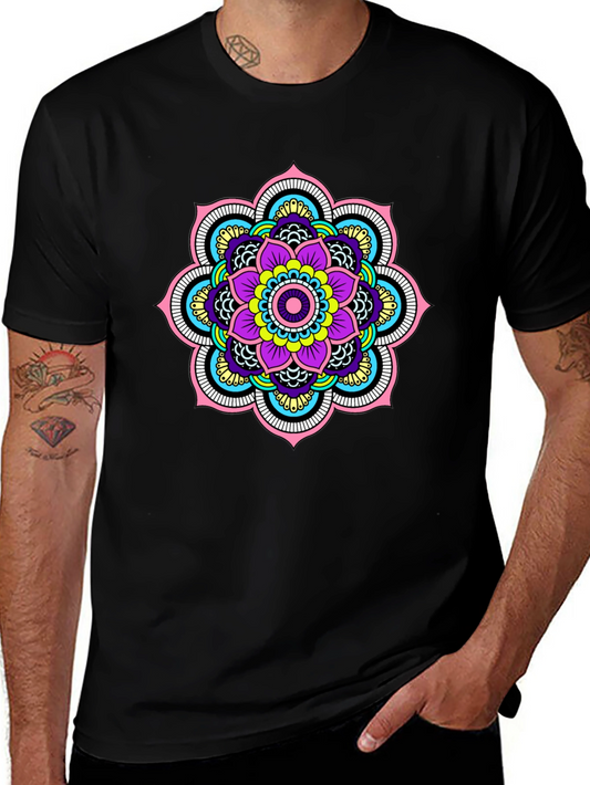 Mandala Design Black T-Shirt