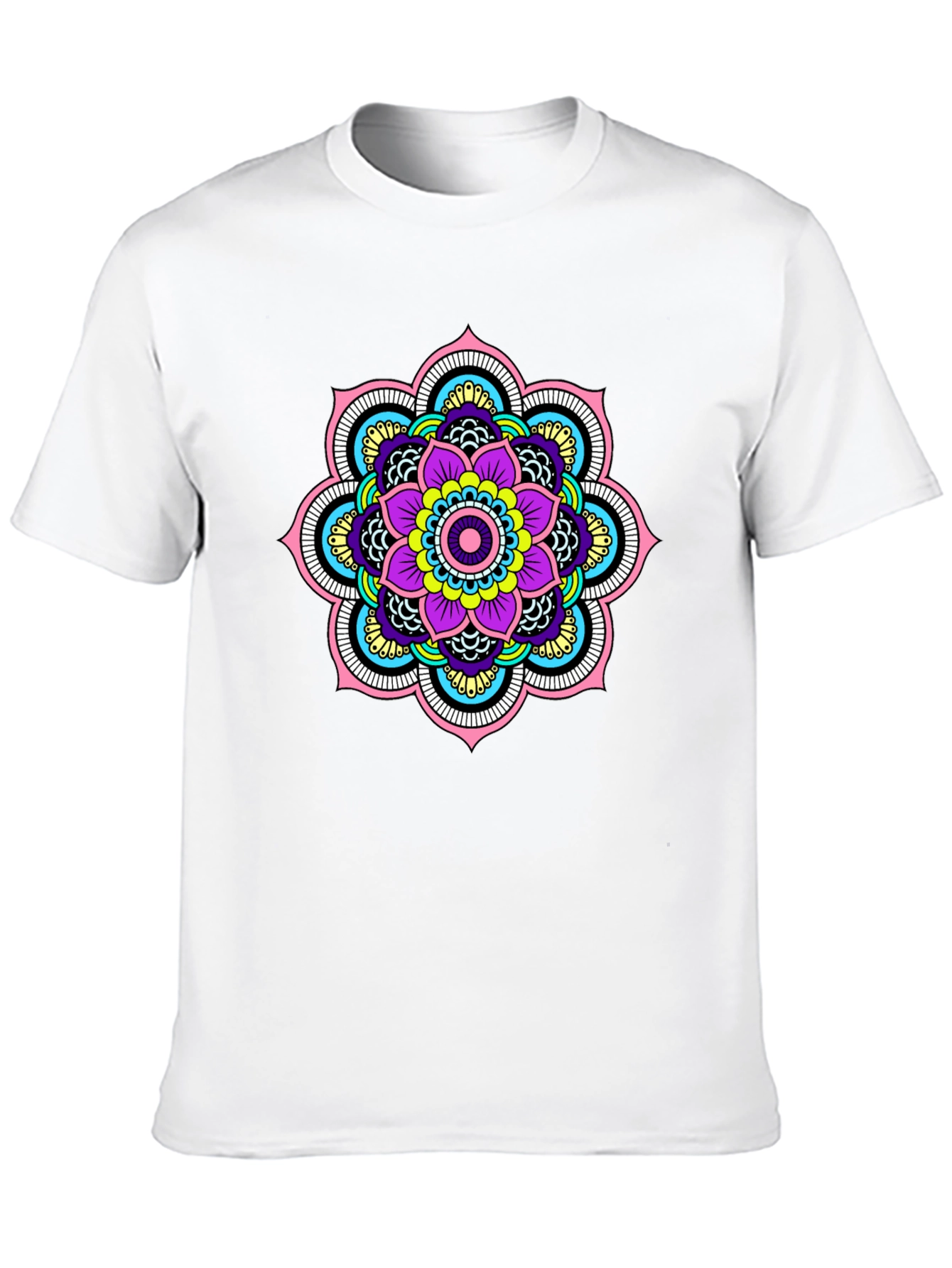 Mandala Design Black T-Shirt