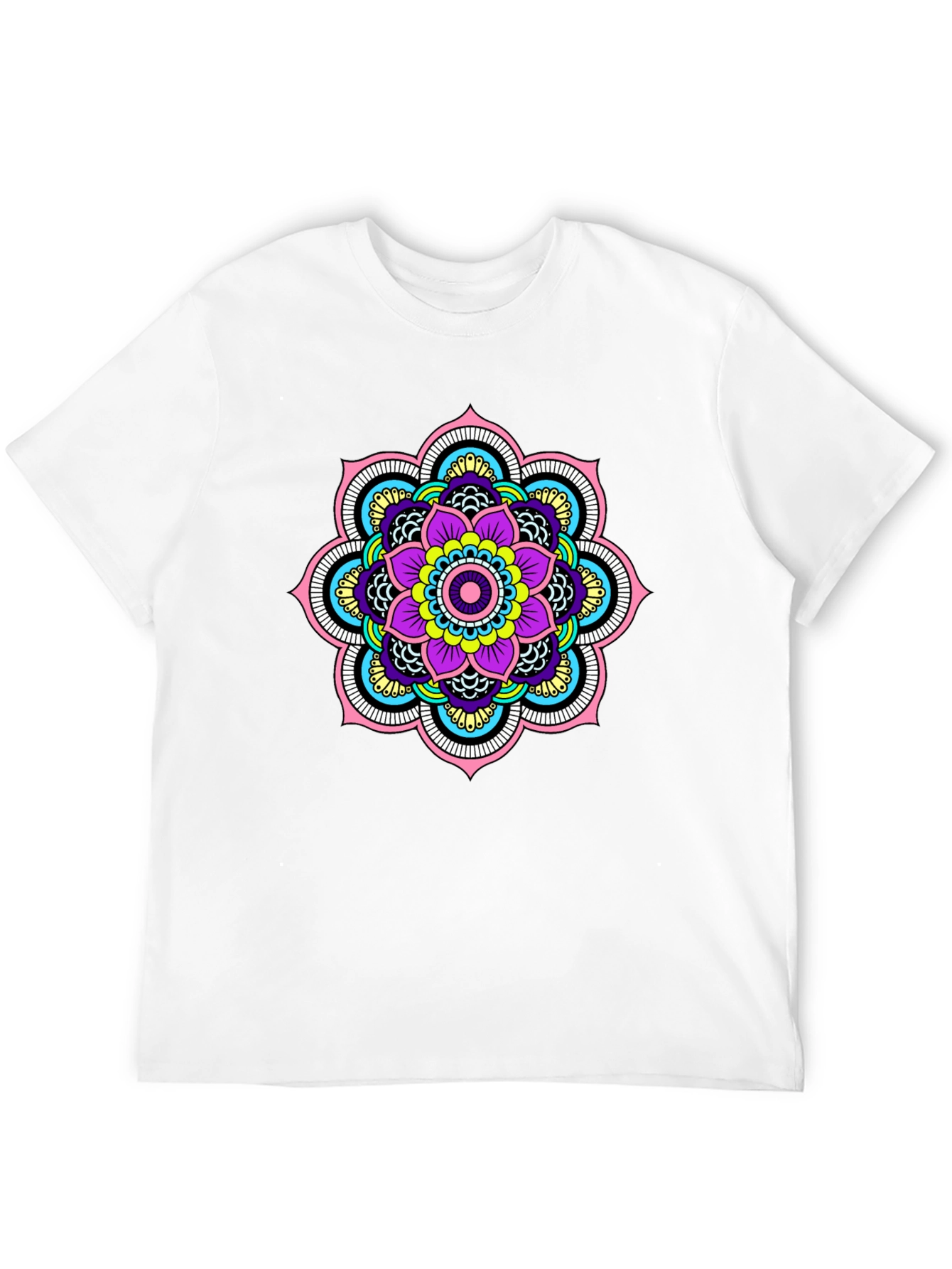 Mandala Design Black T-Shirt