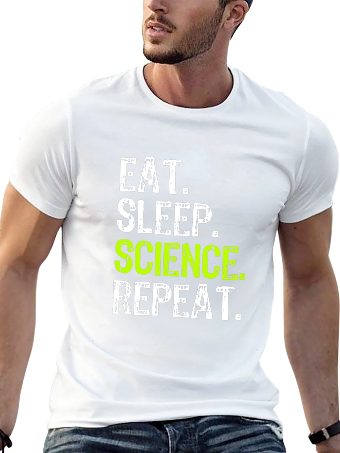 Eat Sleep Science Repeat T-Shirt - Black