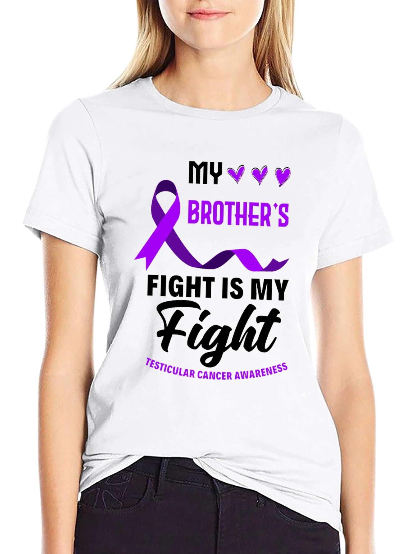 Brothers Fight: Testicular Cancer Awareness T-Shirt