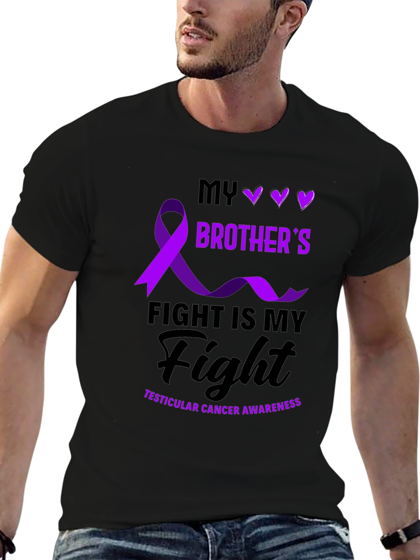 Brothers Fight: Testicular Cancer Awareness T-Shirt