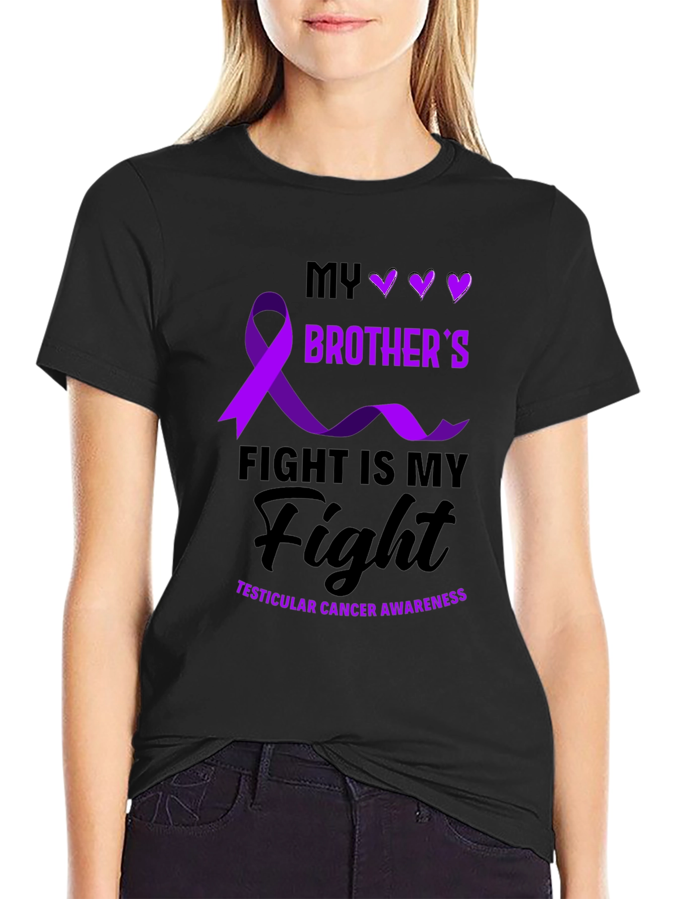 Brothers Fight: Testicular Cancer Awareness T-Shirt