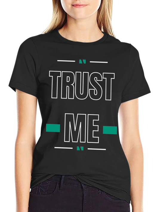 Trust Me Graphic Tee - Black Cotton Blend
