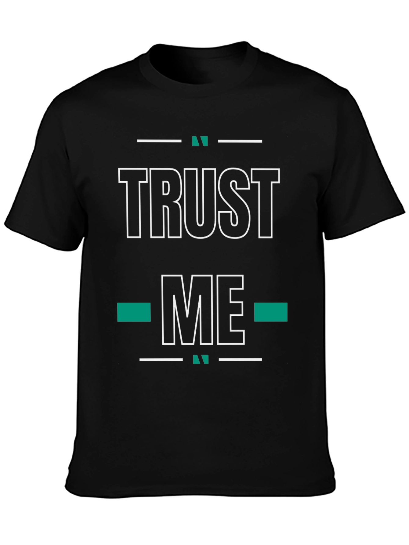 Trust Me Graphic Tee - Black Cotton Blend