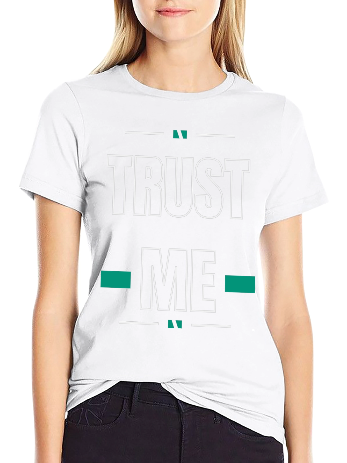 Trust Me Graphic Tee - Black Cotton Blend