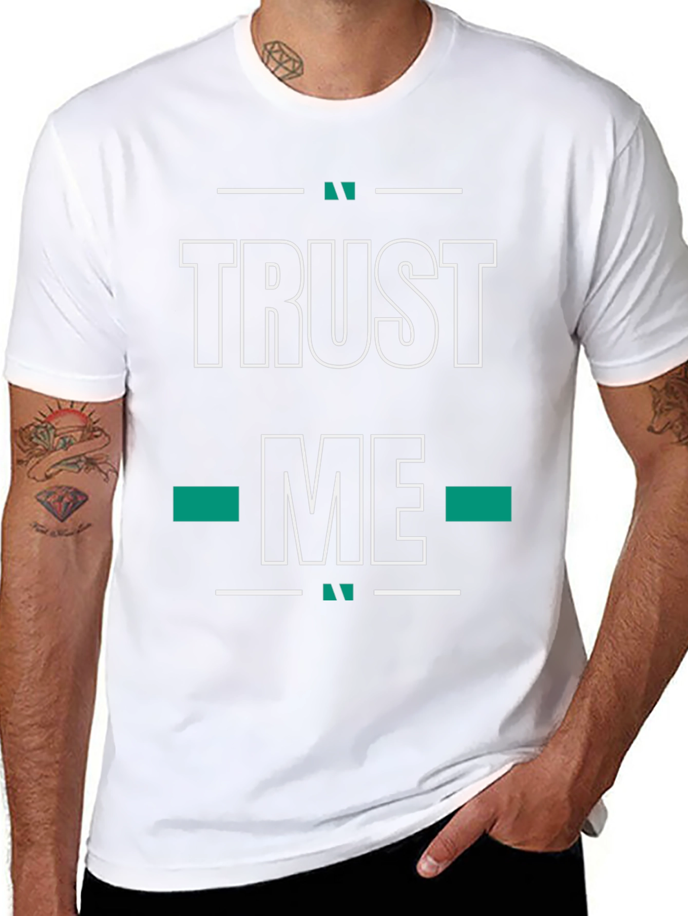 Trust Me Graphic Tee - Black Cotton Blend