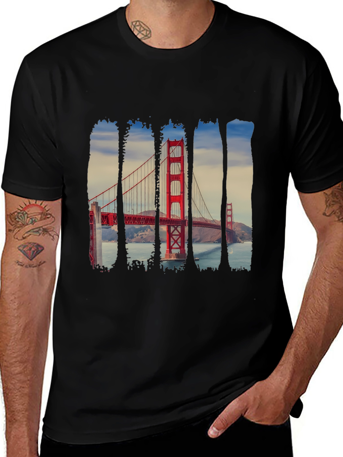Golden Gate Bridge Mens Graphic Tee