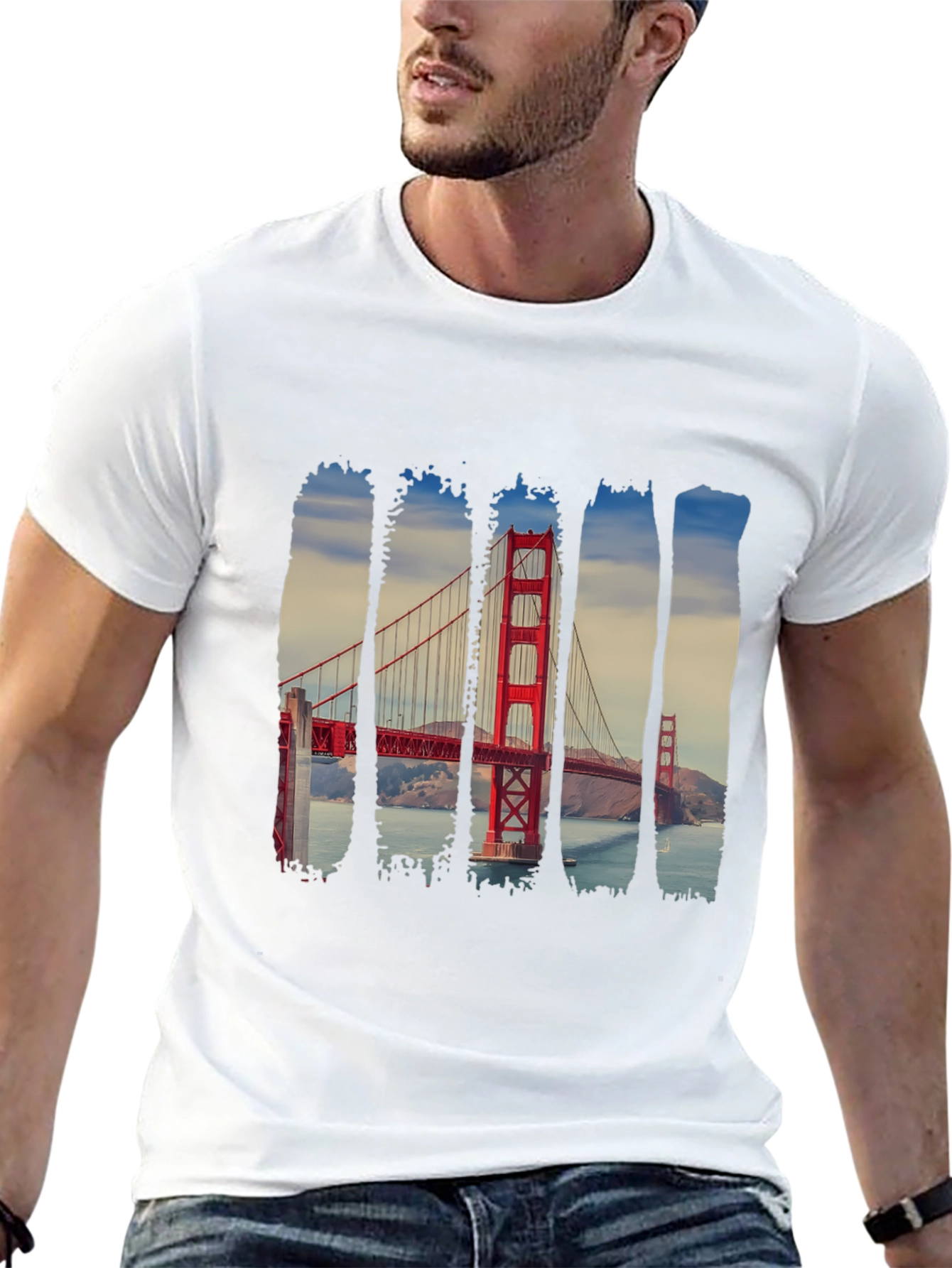 Golden Gate Bridge Mens Graphic Tee