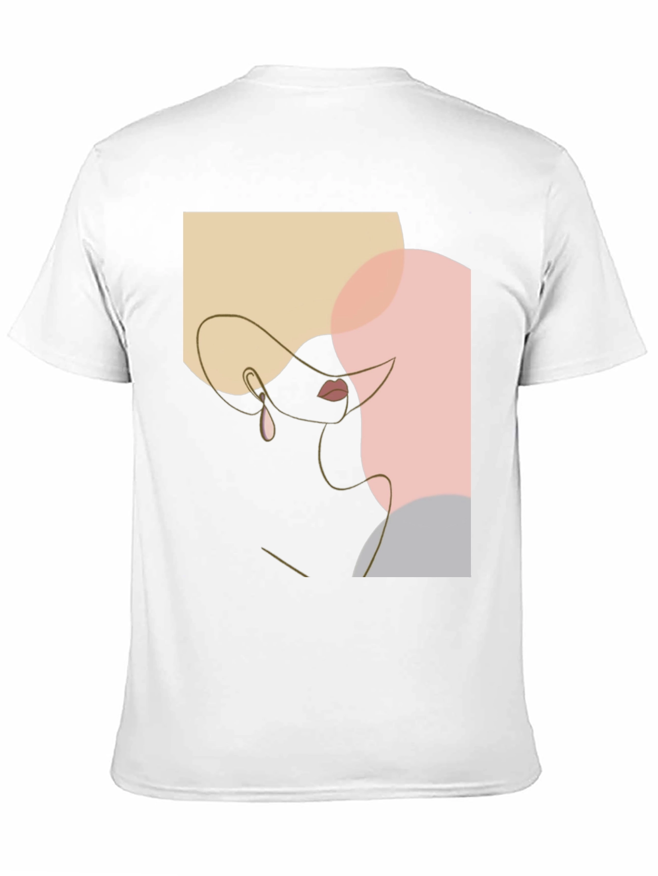 Abstract Face Line Art T-Shirt