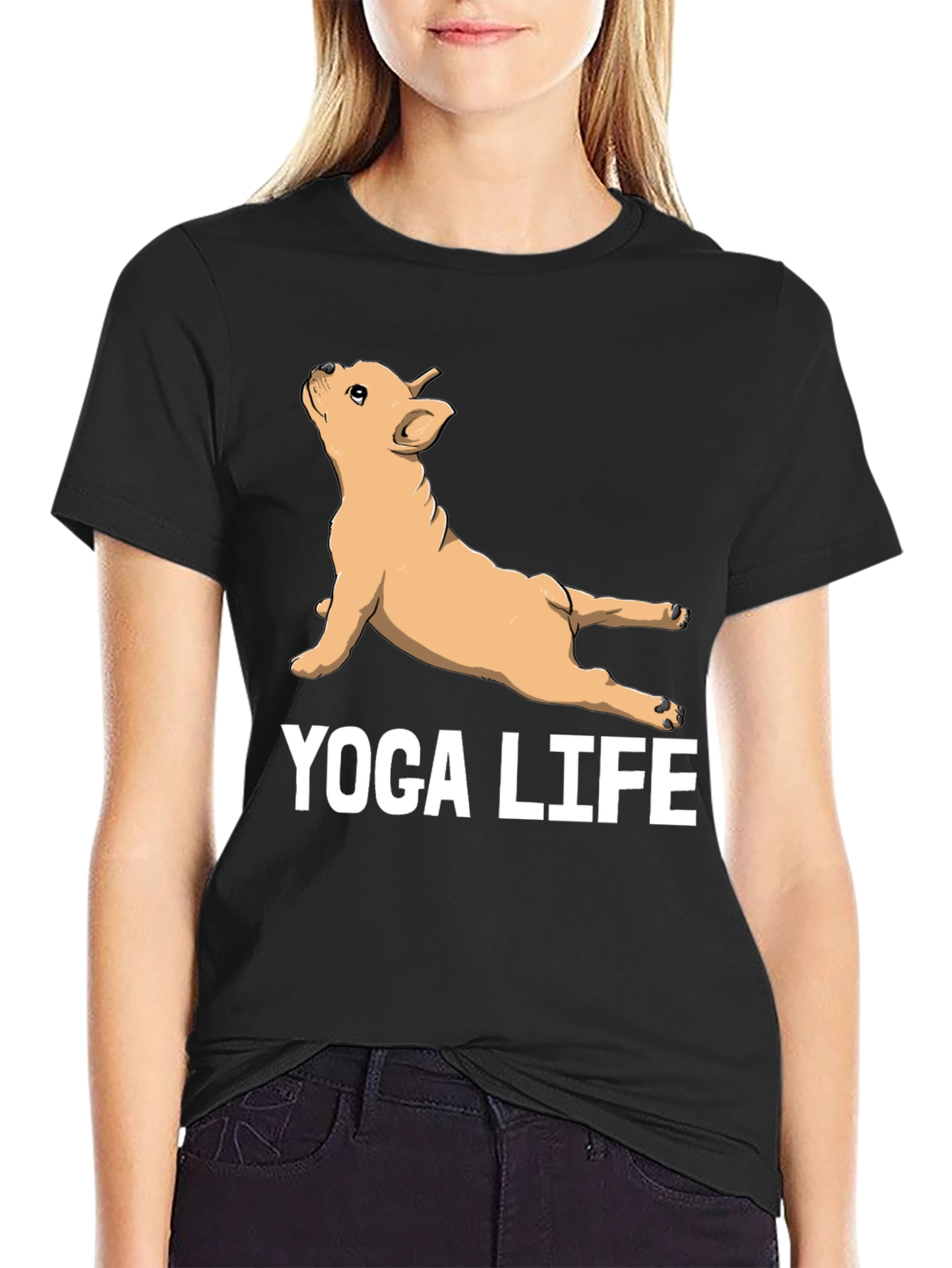 Yoga Dog T-Shirt - Funny Animal Graphic Tee