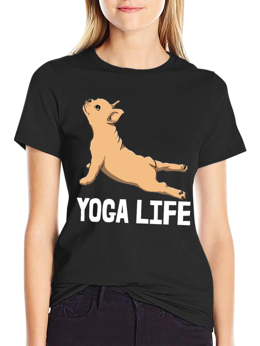 Yoga Dog T-Shirt - Funny Animal Graphic Tee