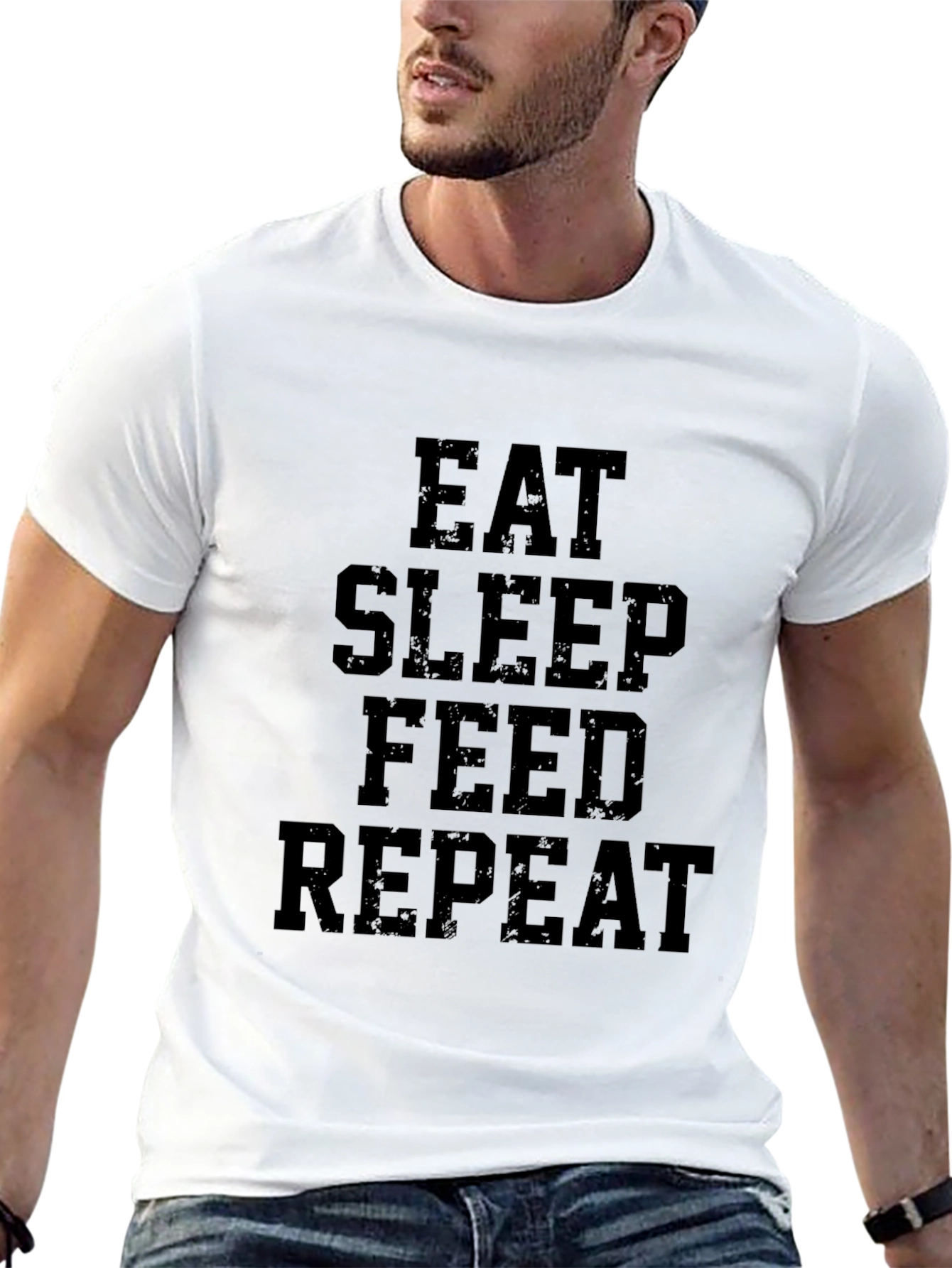 Eat Sleep Feed Repeat Graphic T-Shirt