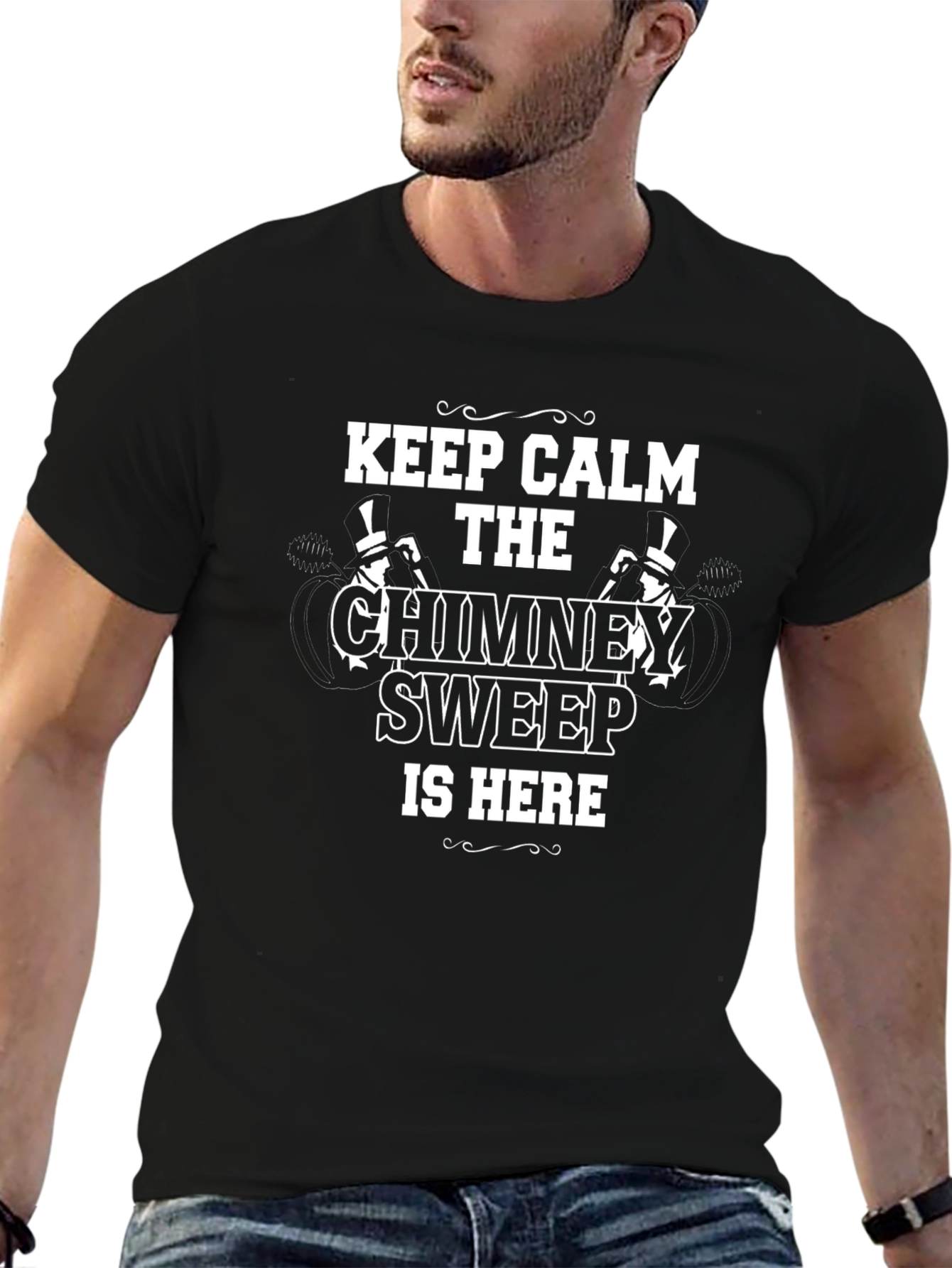 Chimney Sweep T-Shirt - Keep Calm Sweep Is Here