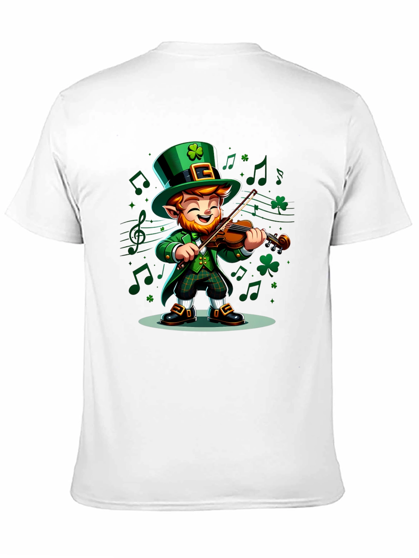 Leprechaun Musician Graphic Tee - St. Patricks Day Style
