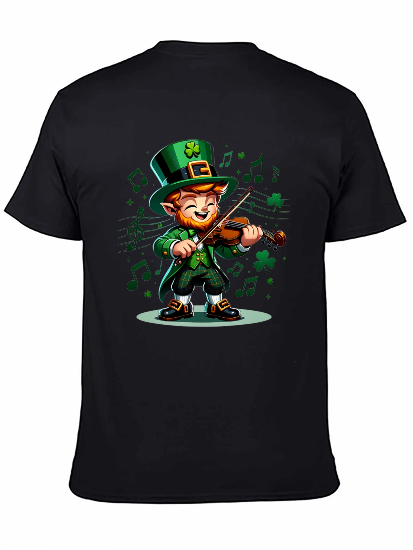 Leprechaun Musician Graphic Tee - St. Patricks Day Style