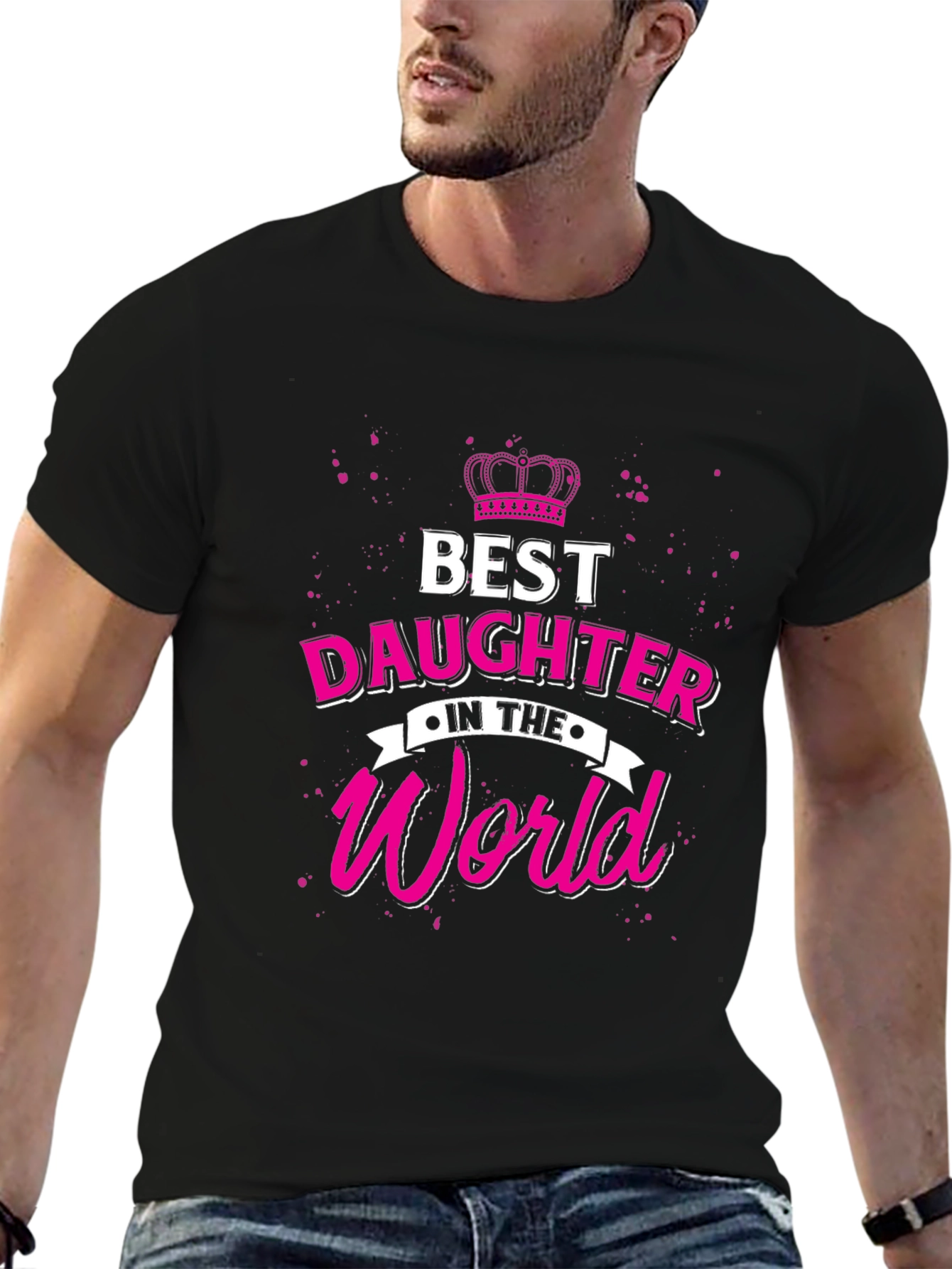 Best Daughter in the World Black T-Shirt