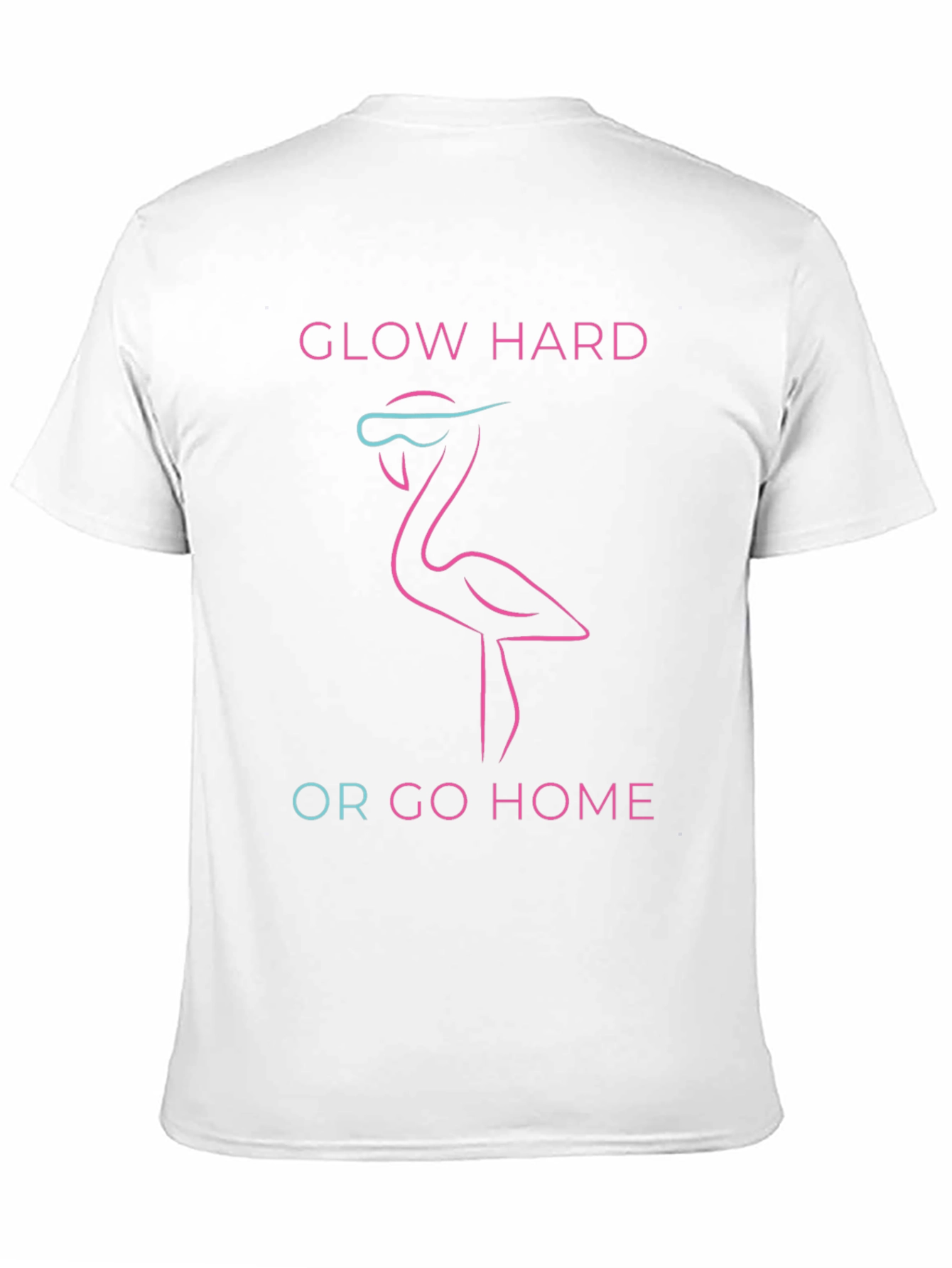 Glow Hard Flamingo Graphic Tee