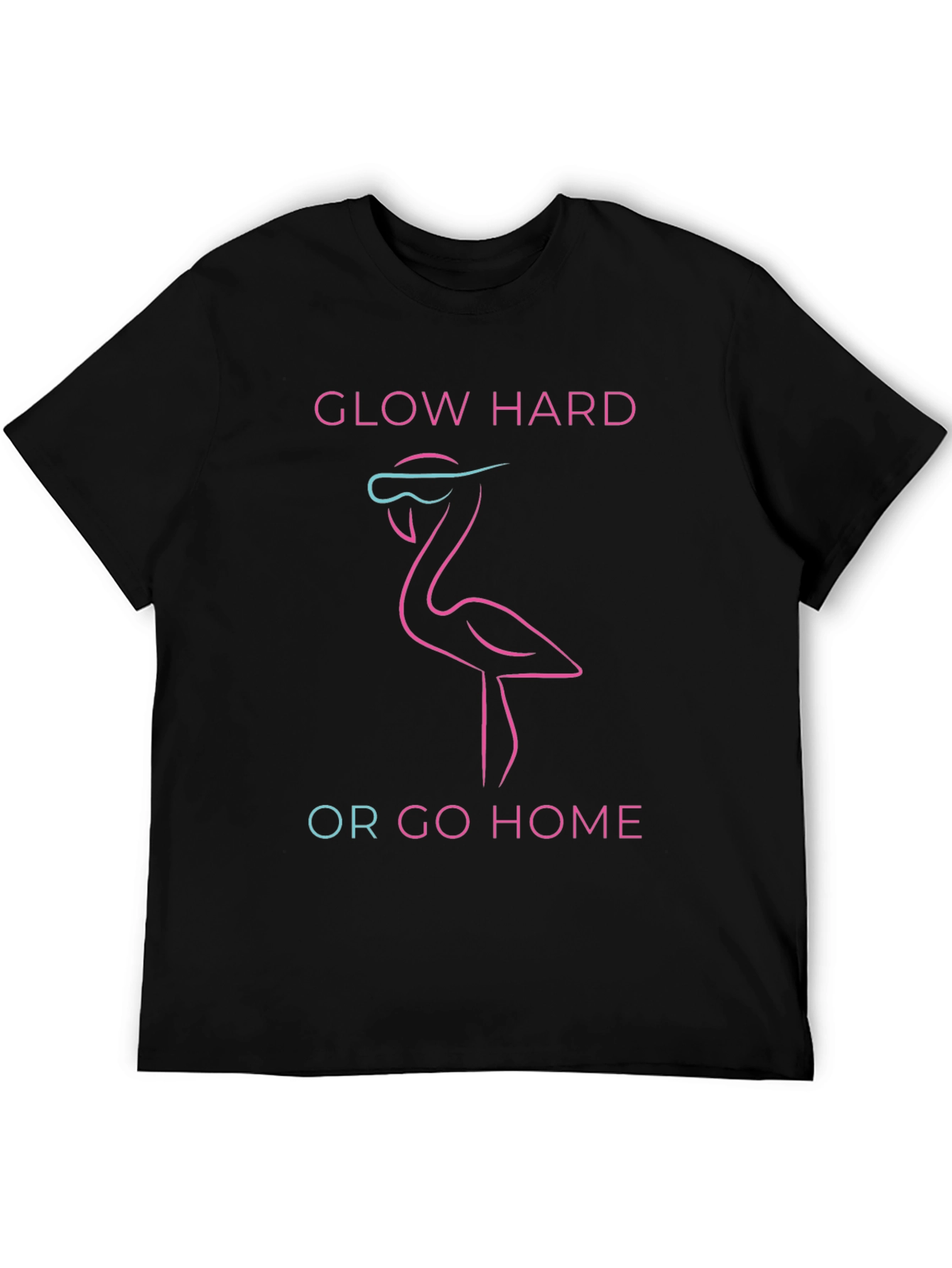 Glow Hard Flamingo Graphic Tee