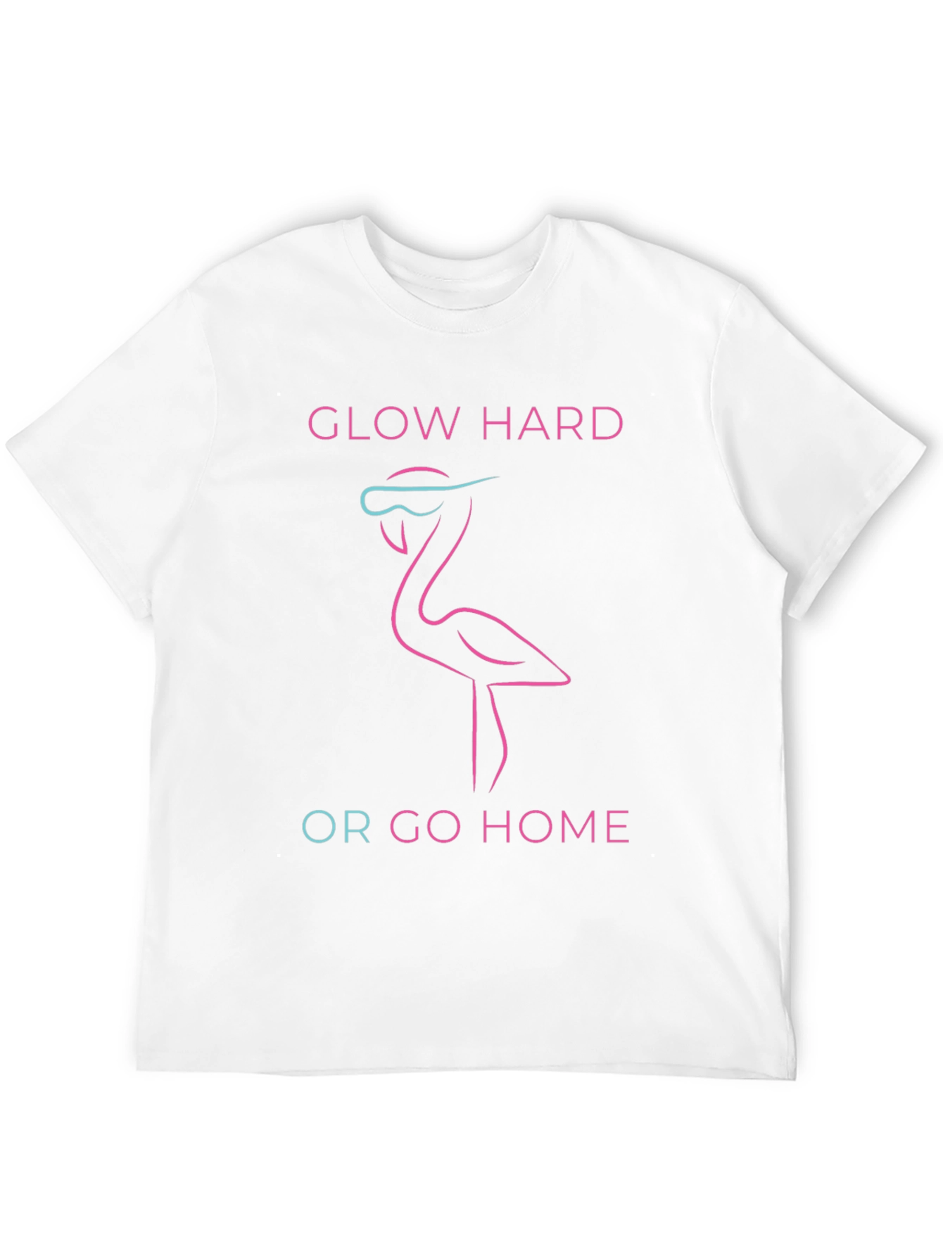 Glow Hard Flamingo Graphic Tee