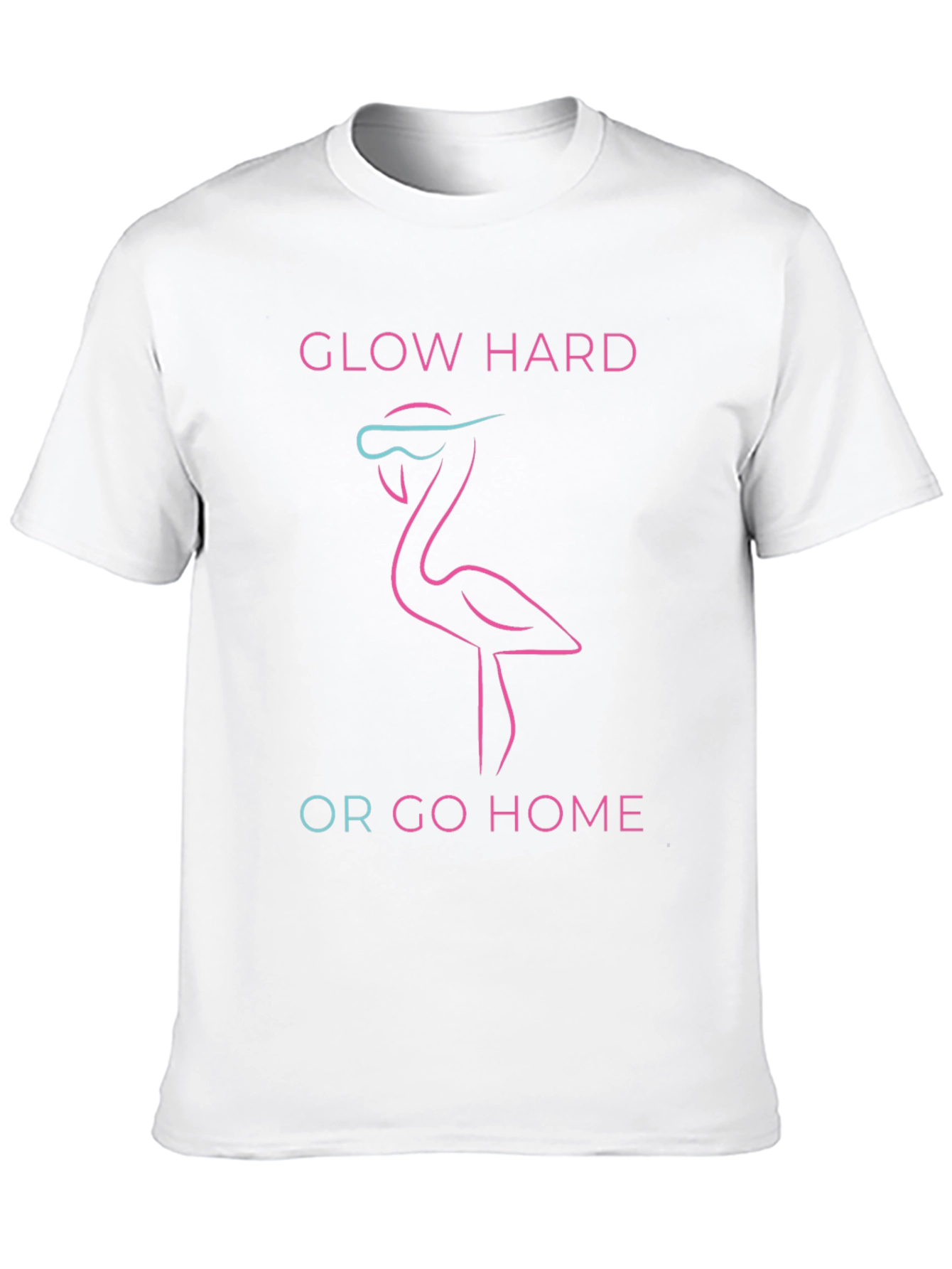 Glow Hard Flamingo Graphic Tee