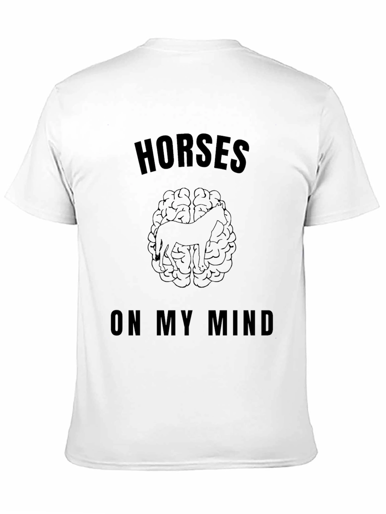 Horses On My Mind Graphic Tee - Black