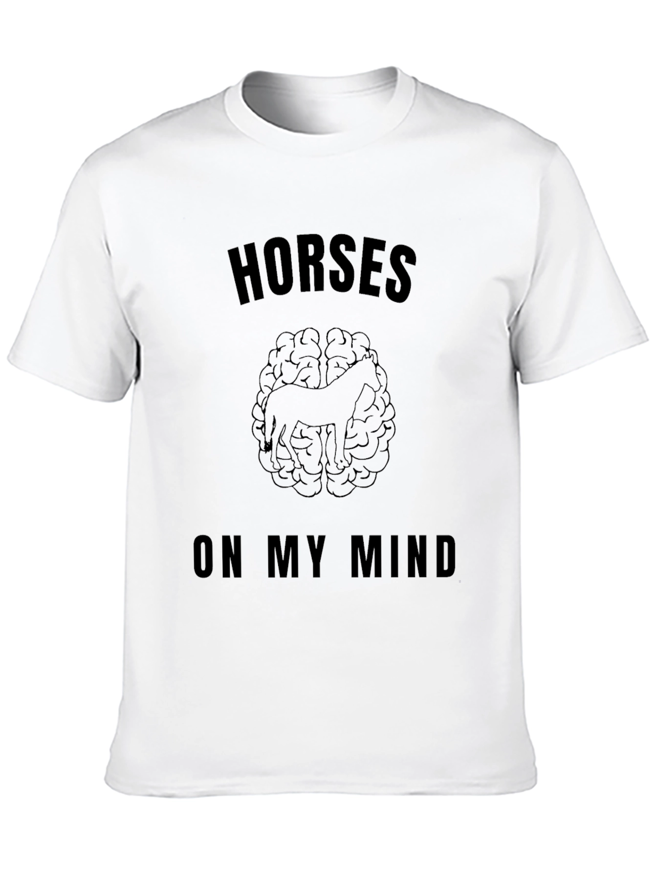 Horses On My Mind Graphic Tee - Black