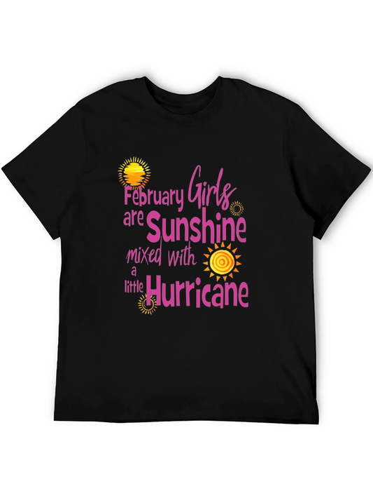 February Girls Sunshine Hurricane Black T-Shirt