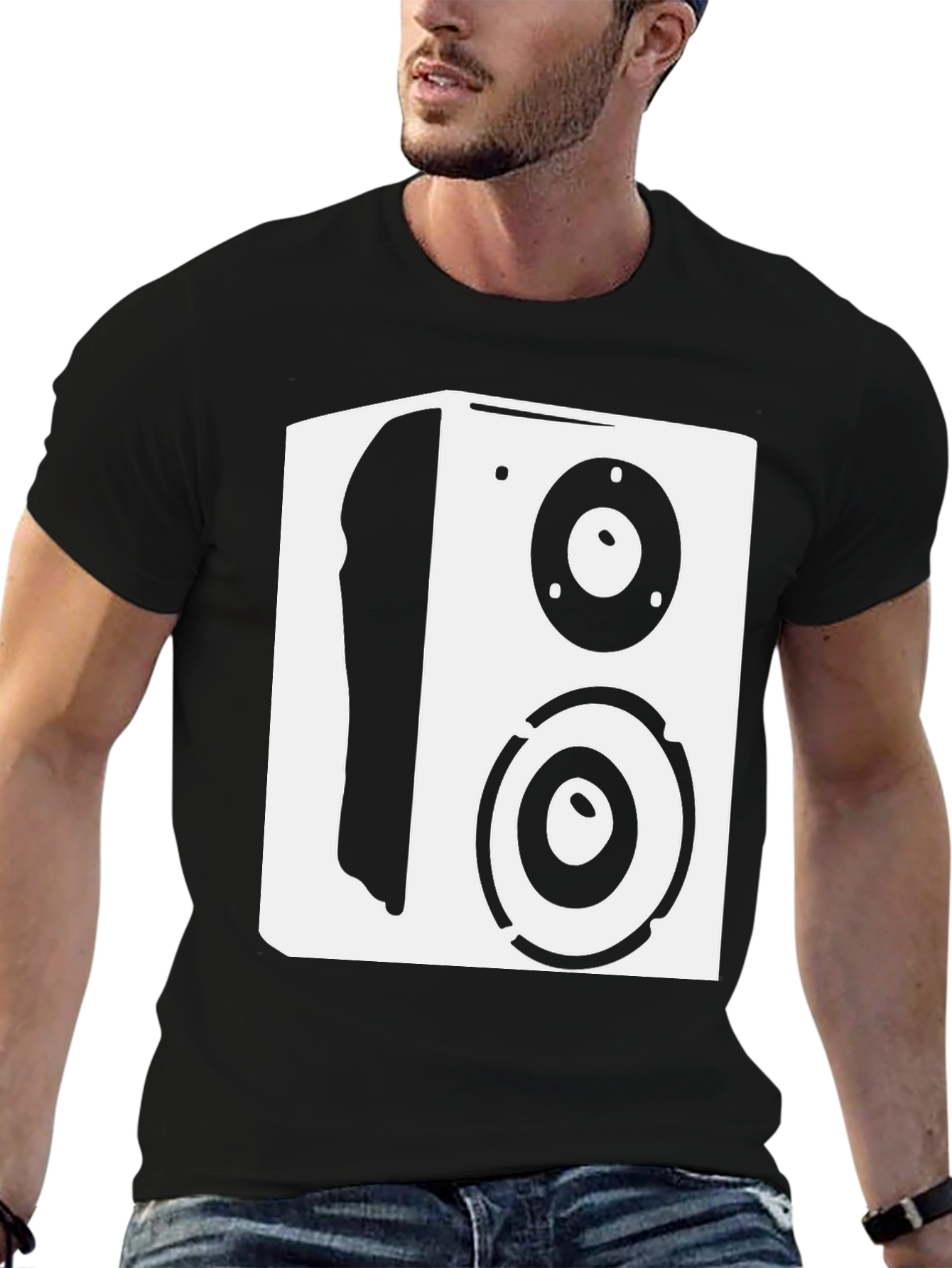 Speaker Graphic T-Shirt - Black Music Lover Tee