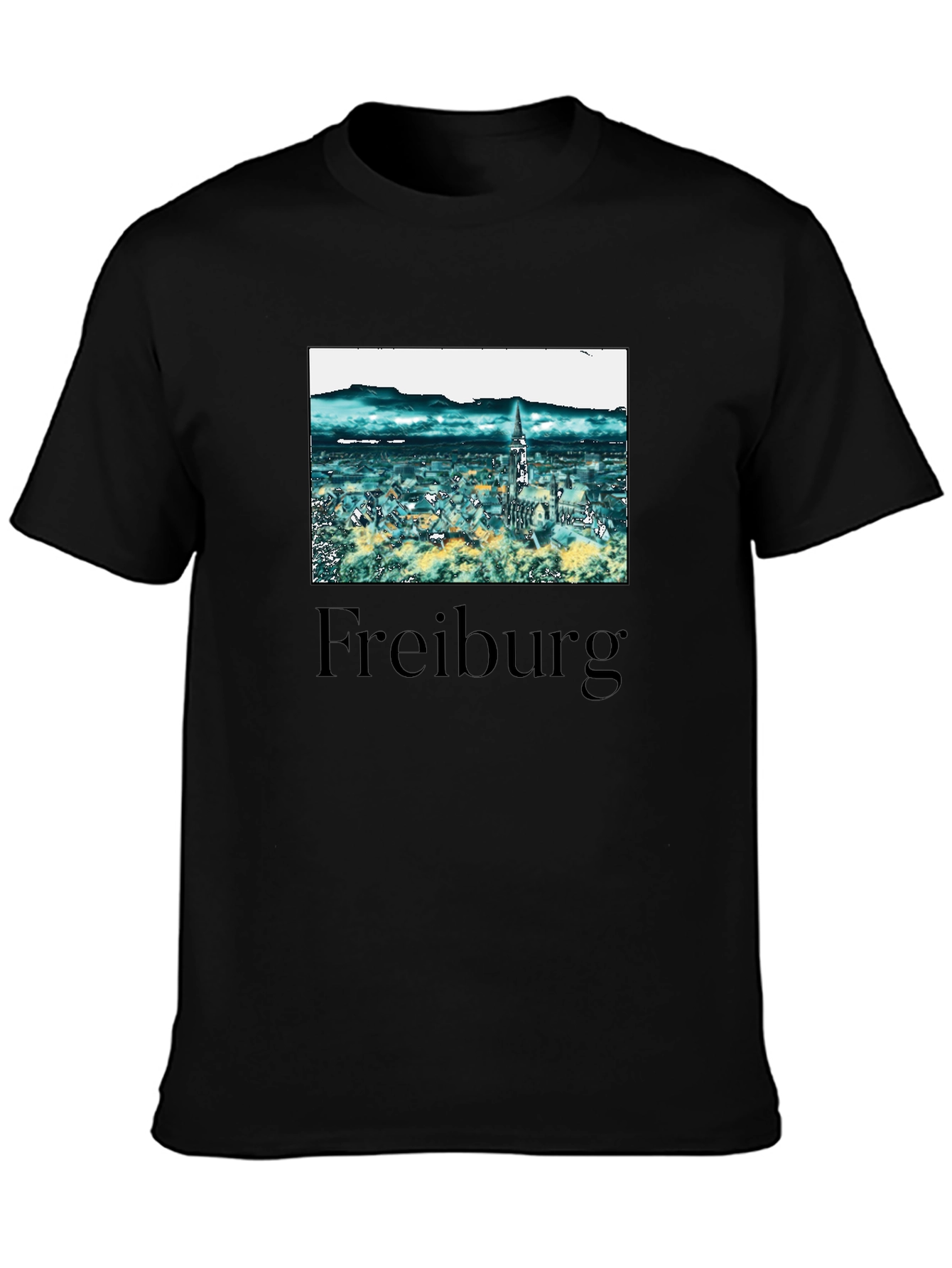 Freiburg Germany Graphic Tee - Stylish Black T-Shirt