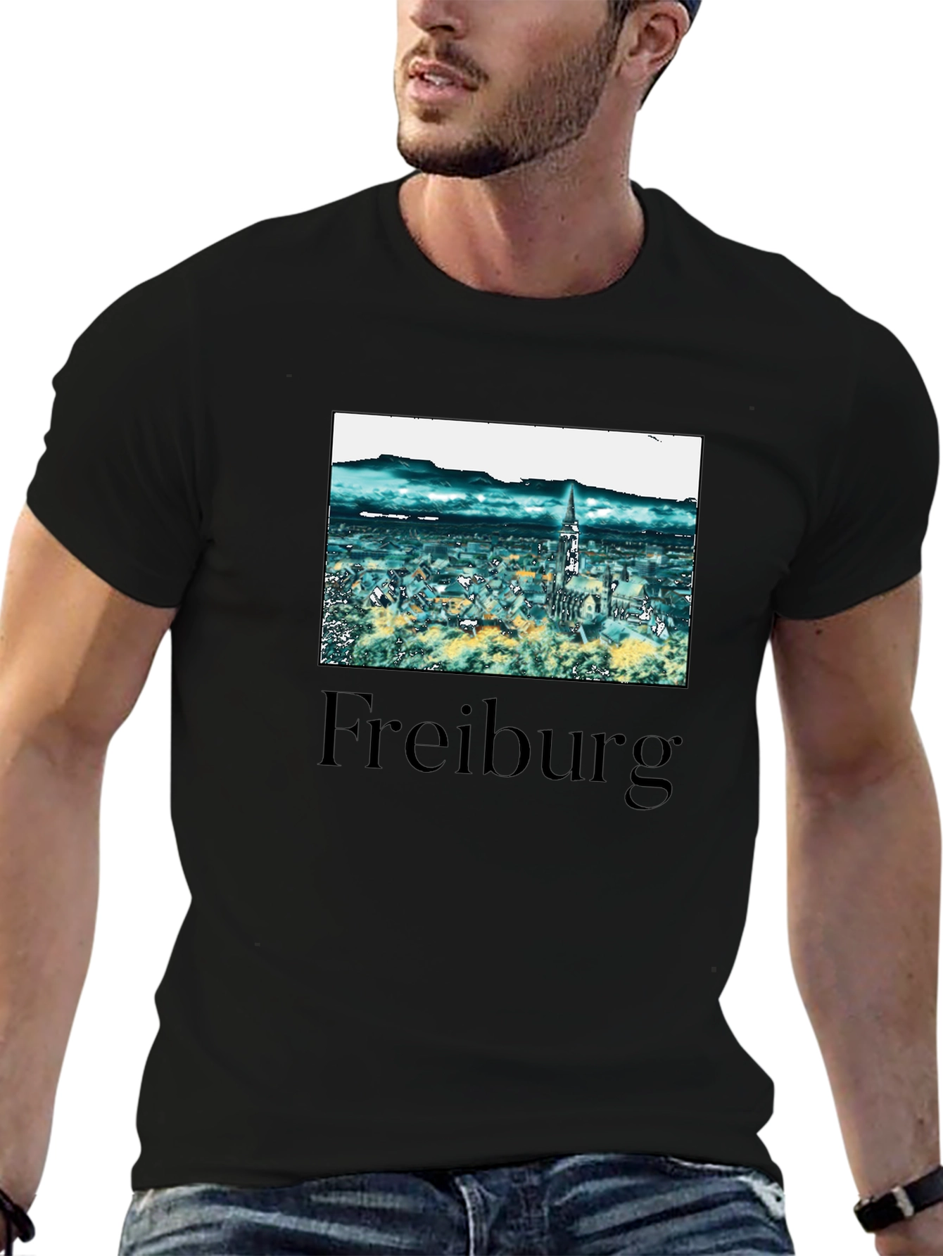 Freiburg Germany Graphic Tee - Stylish Black T-Shirt