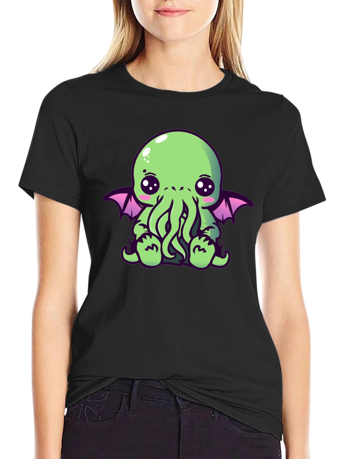 Cute Cthulhu Graphic T-Shirt